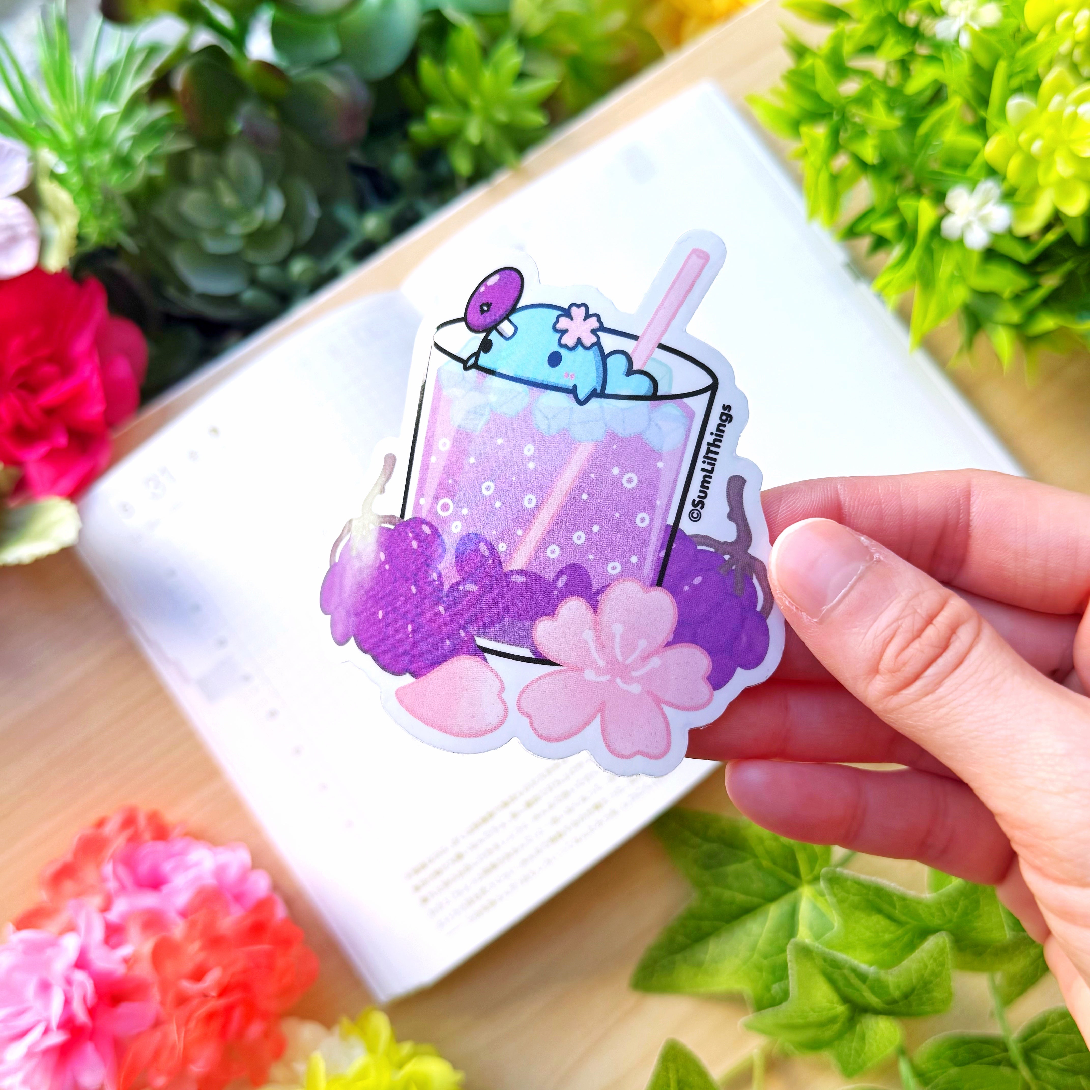 Vinyl Sticker - Grape Drink Narnar (Transparent)