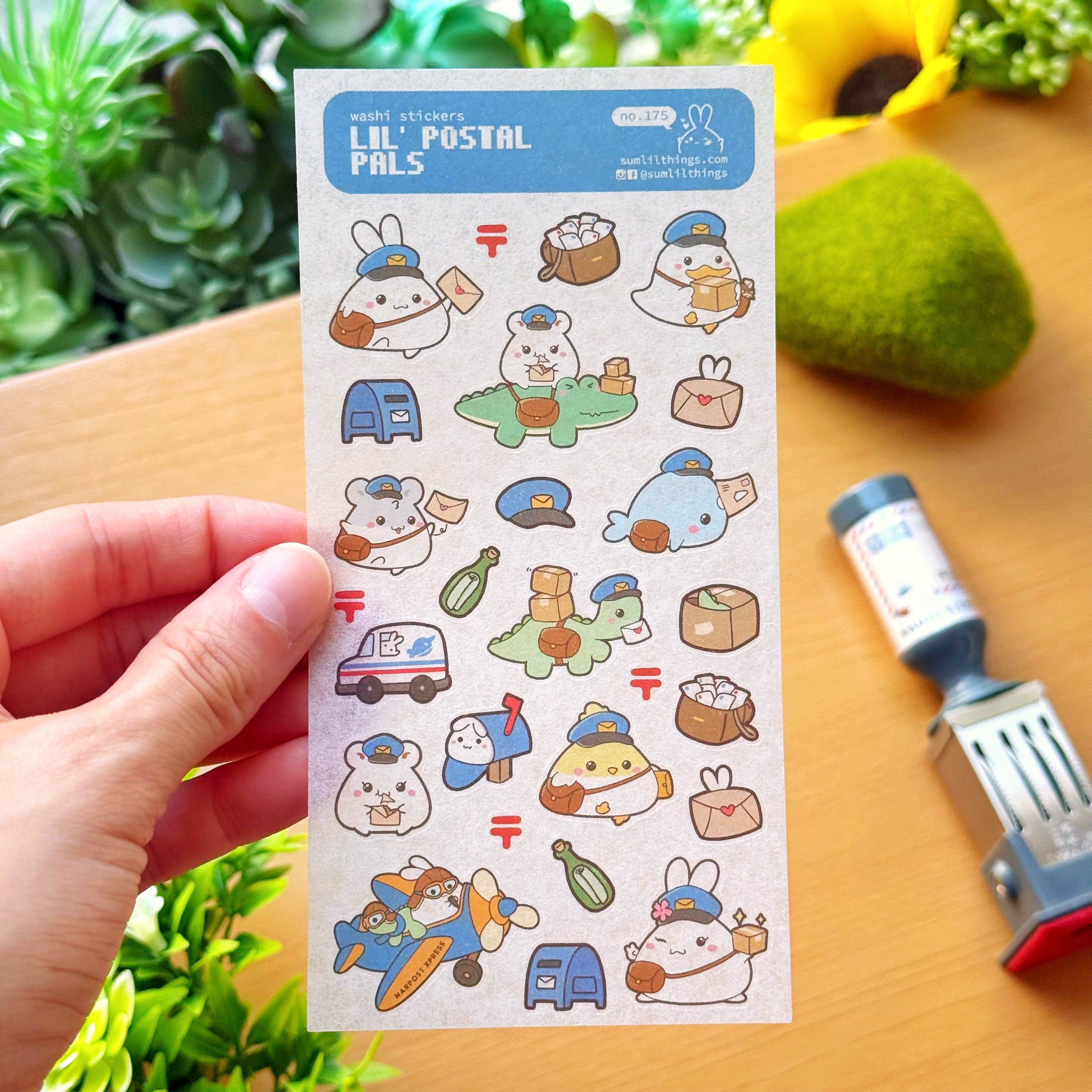 Washi Sticker - Lil' Postal Pals