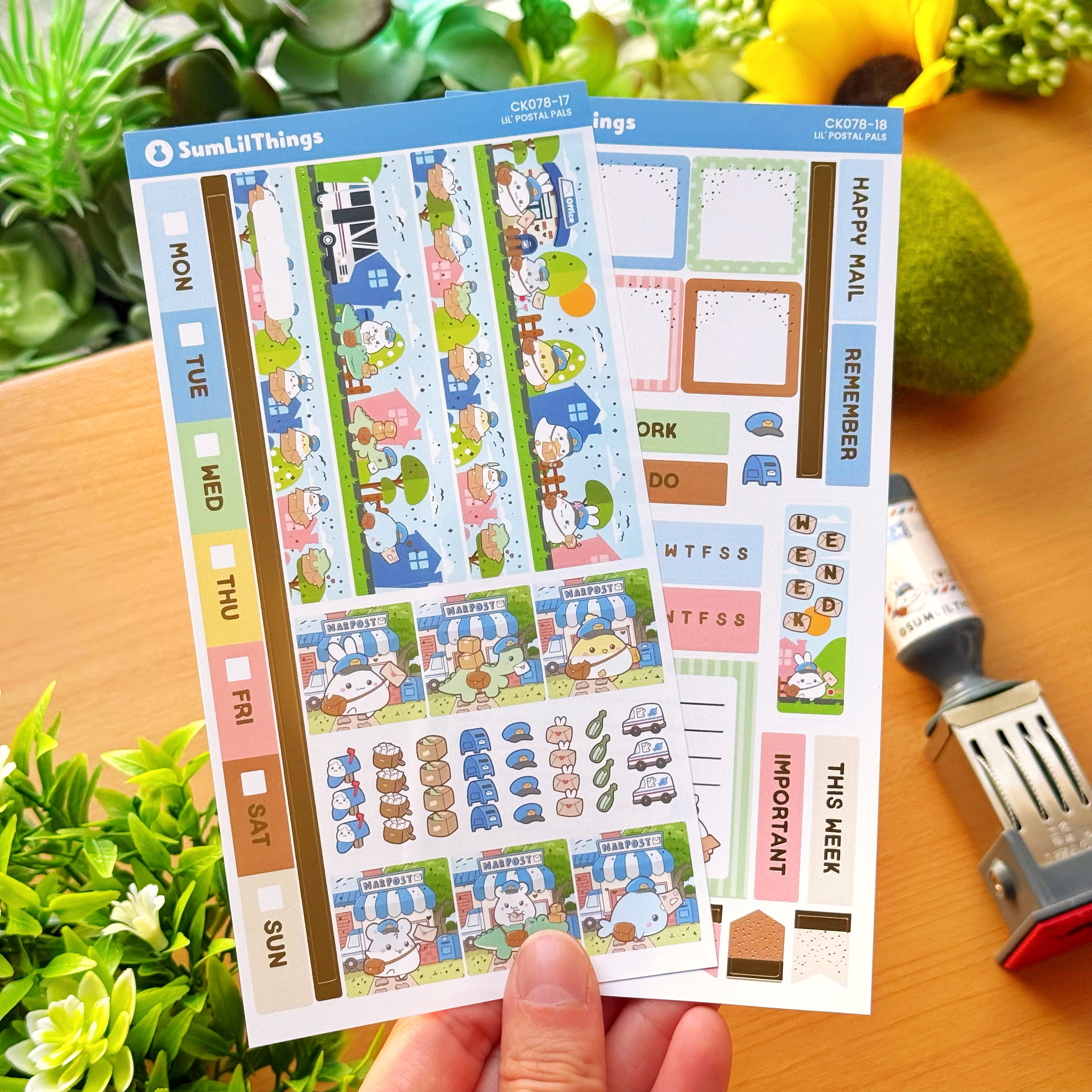 Hobonichi WEEKS - Lil' Postal Pals (Gold Foil Available)