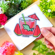 Vinyl Sticker - Watermelon Drink Nohnoh (Transparent)