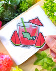 Vinyl Sticker - Watermelon Drink Nohnoh (Transparent)