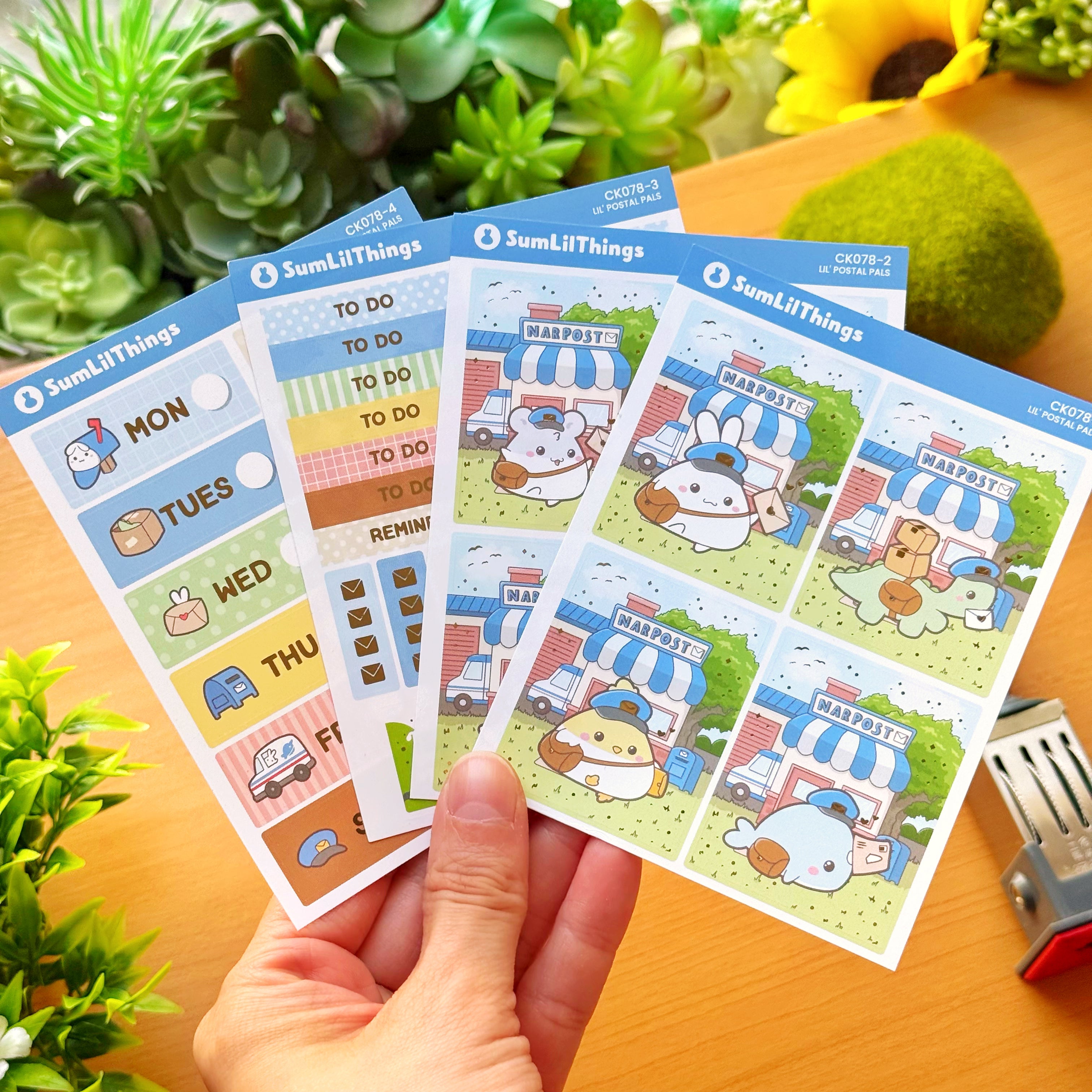 Decorative Kit - Lil' Postal Pals (10 Pages) - Gold Foil