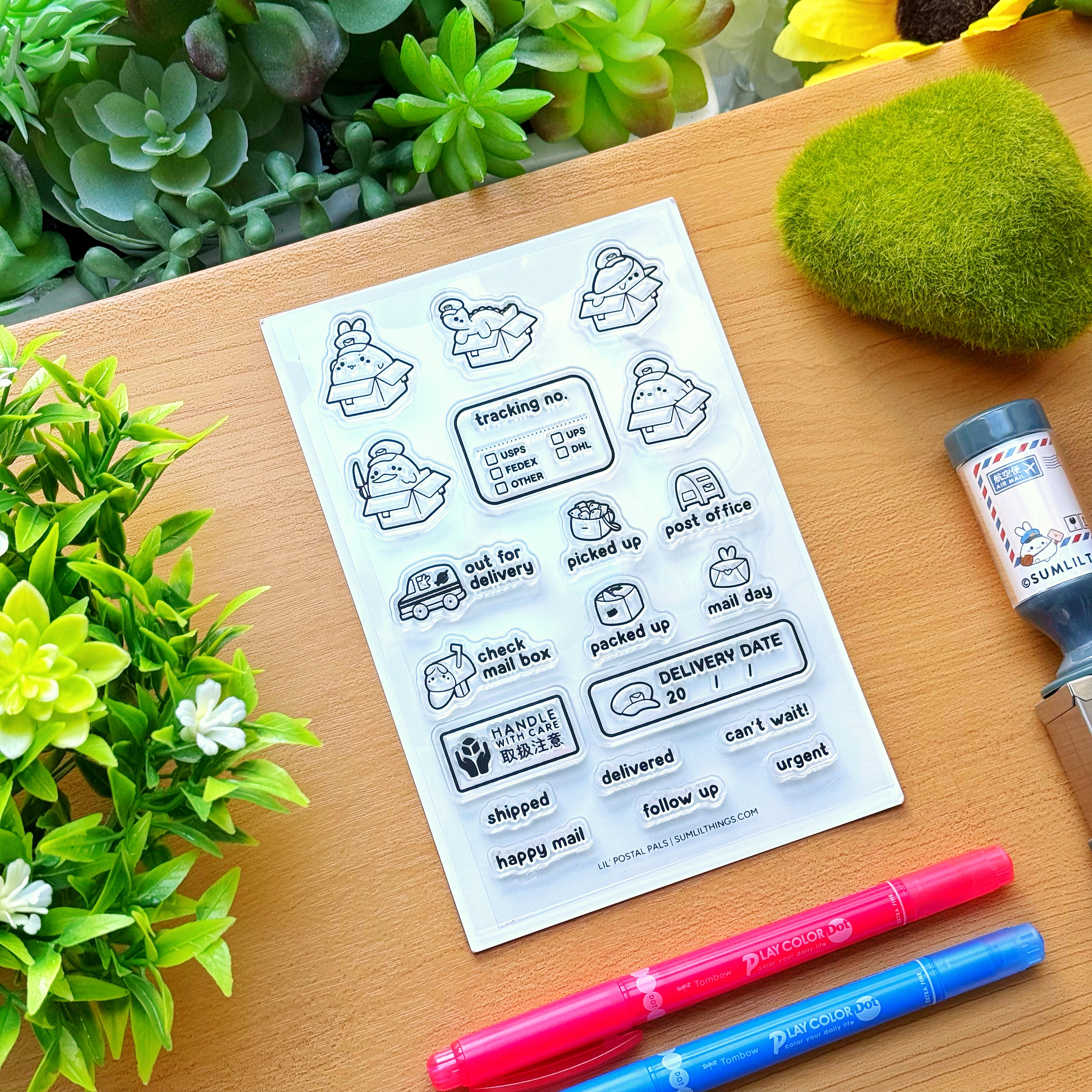 Clear Stamp - Lil' Postal Pals