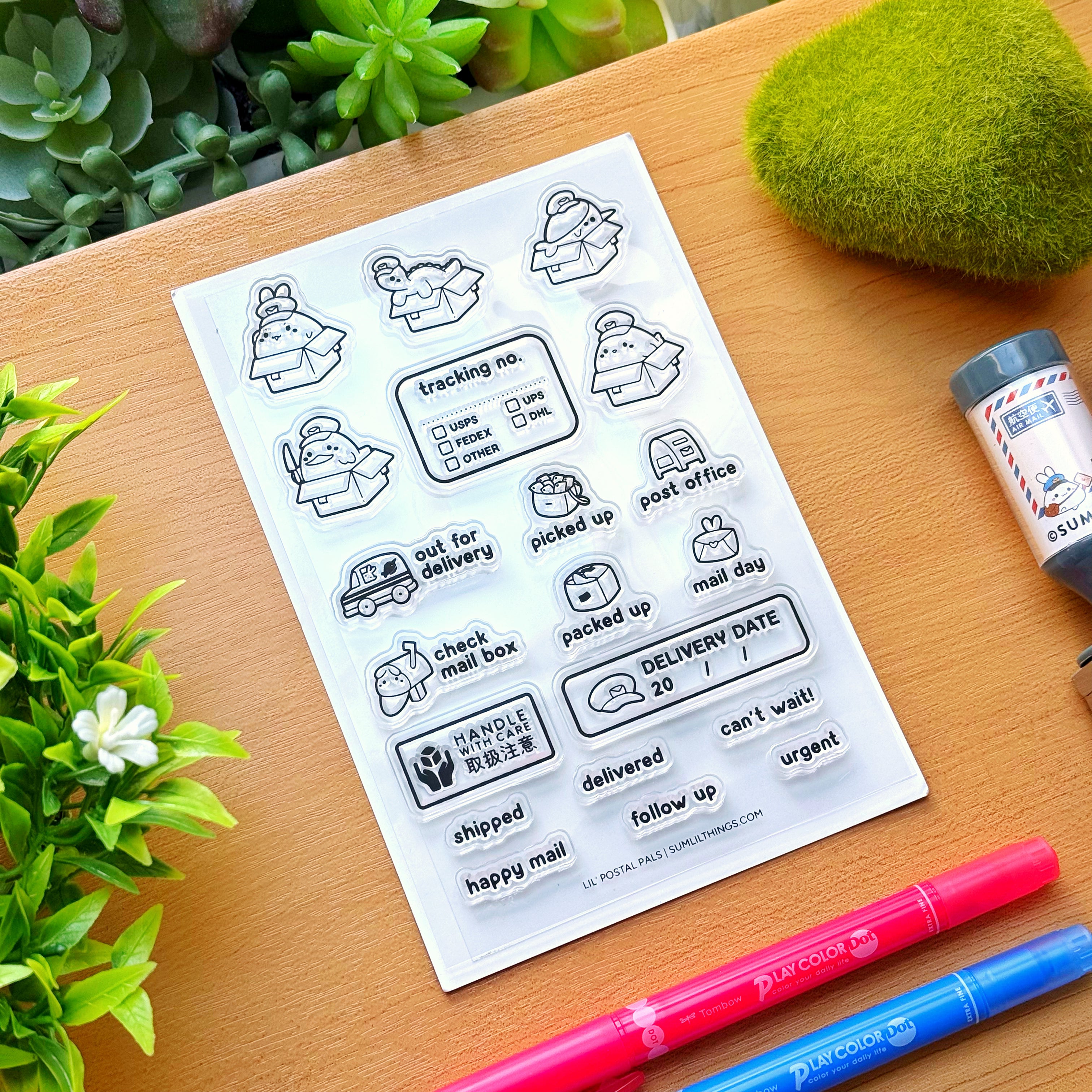 Clear Stamp - Lil' Postal Pals
