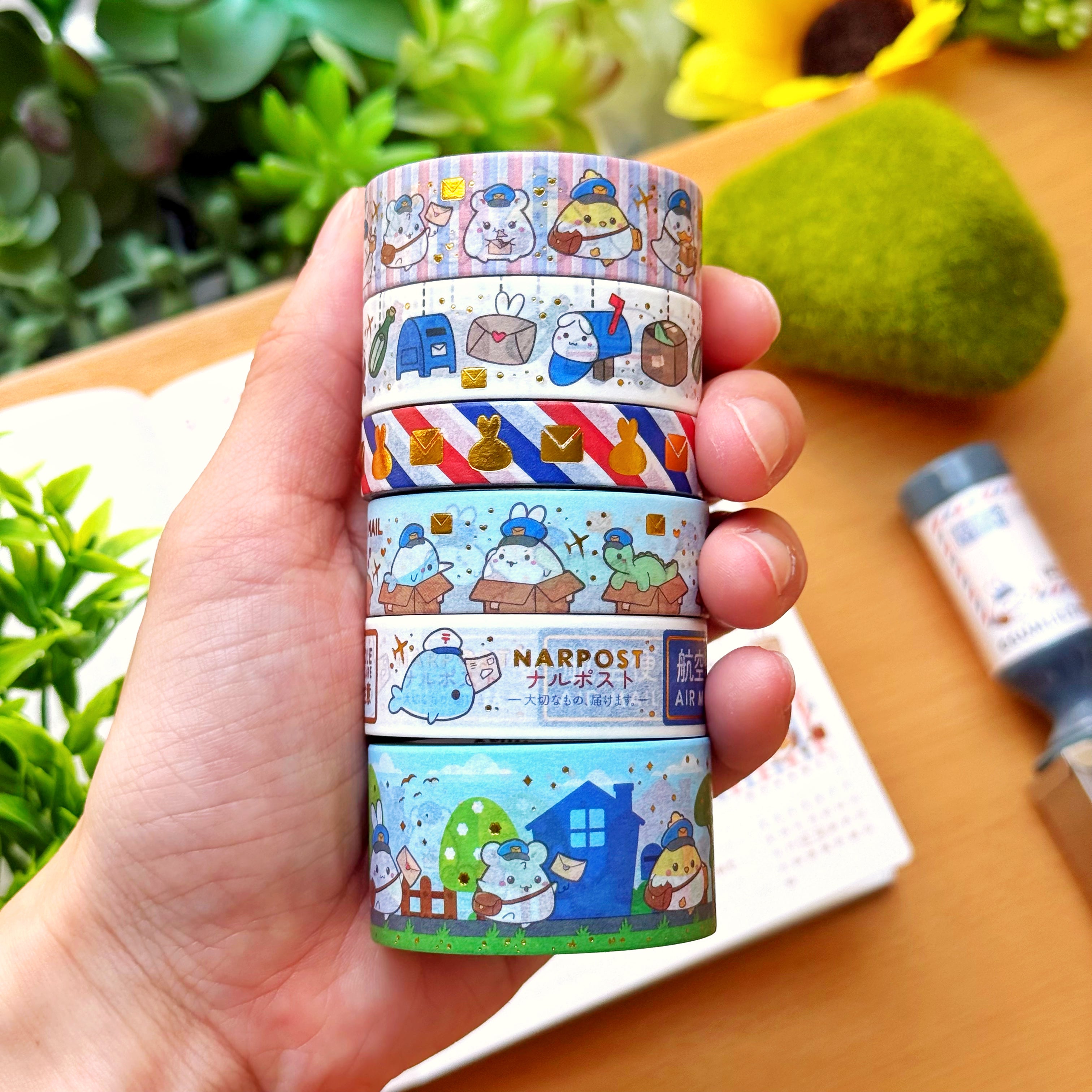 Washi Tape - Lil' Postal Pals Collection (Gold Foil)