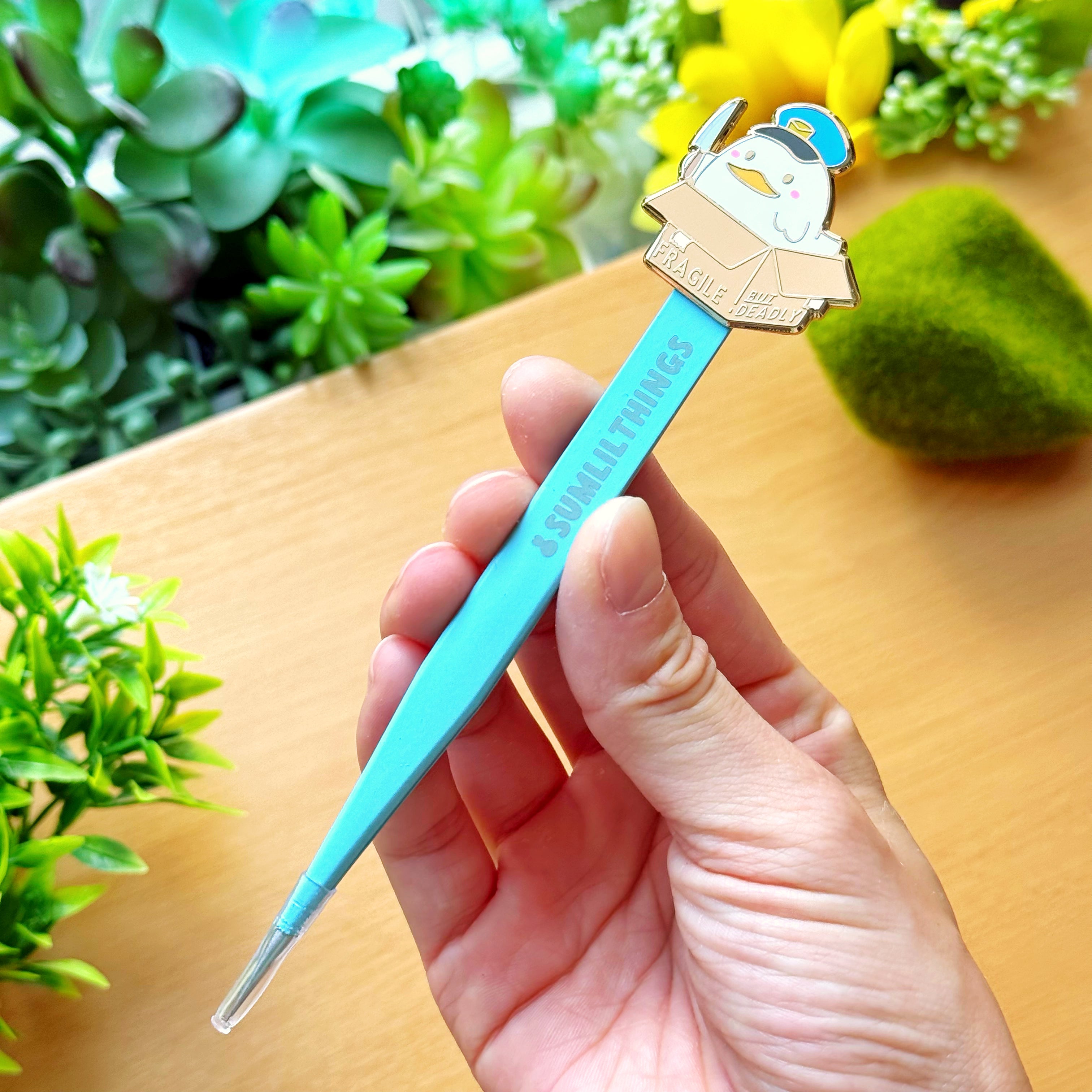 Enamel Tweezer - Lil' Deadly Postal Duck