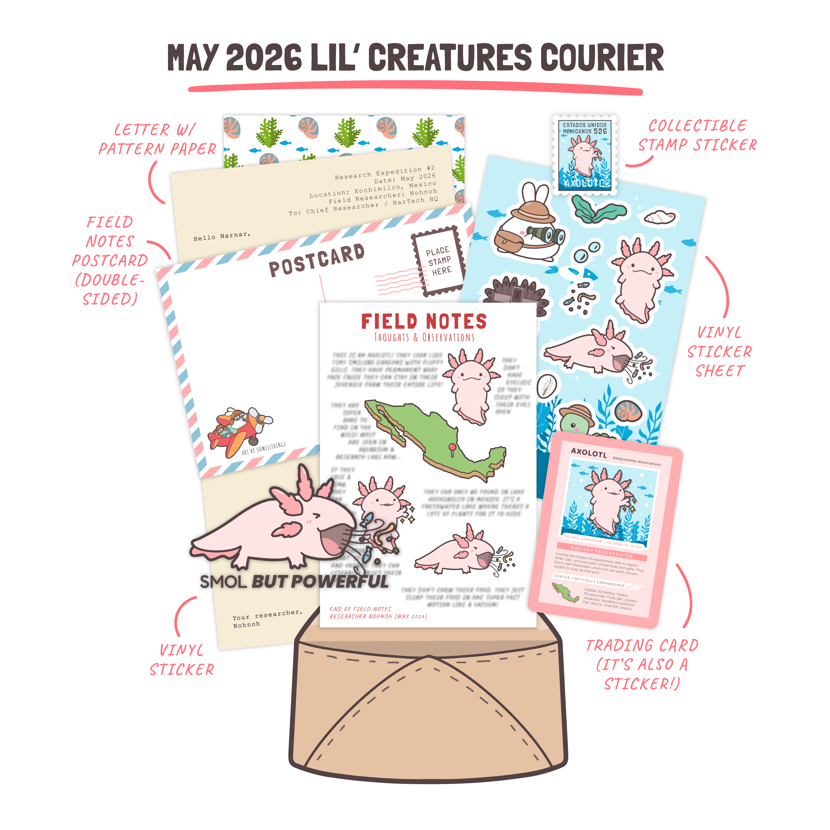 Mail Club Archive: May 2026 (Axolotl)
