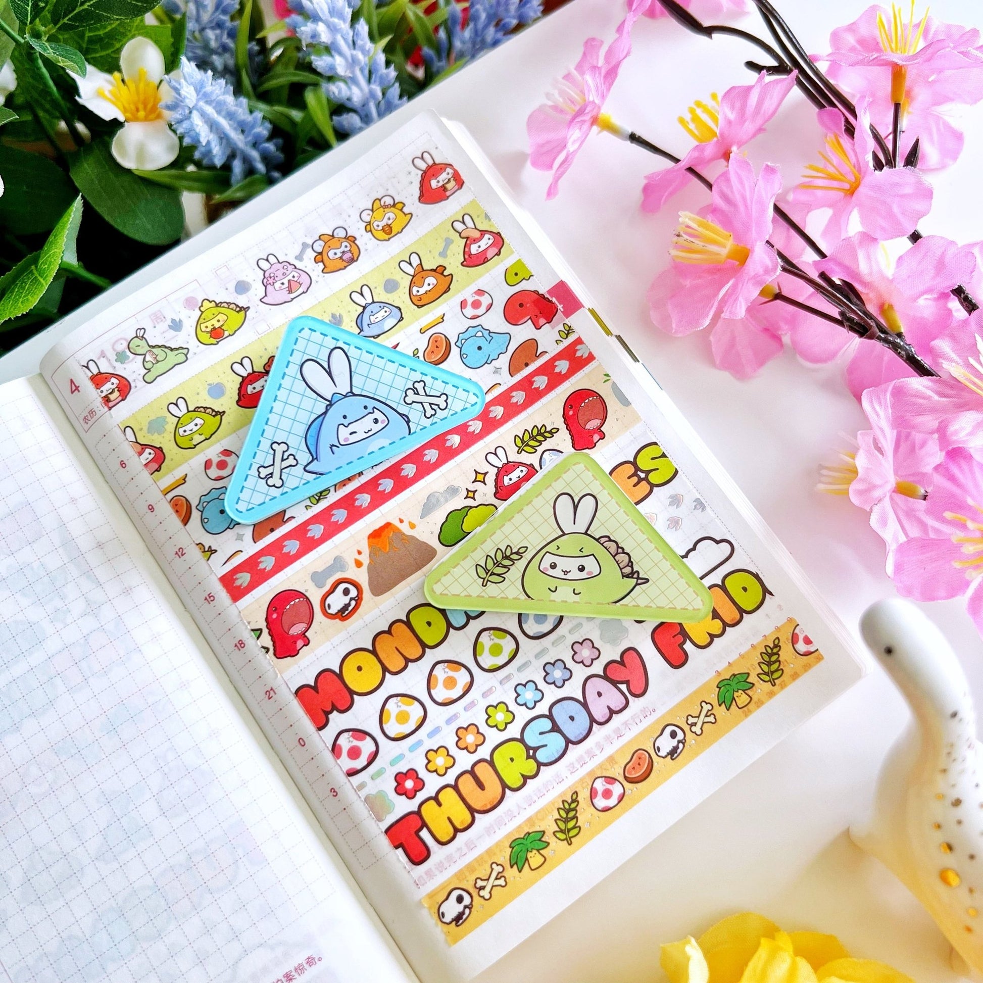 Acrylic Corner Clip - Dino Onesies (Set of 4) - SumLilThings