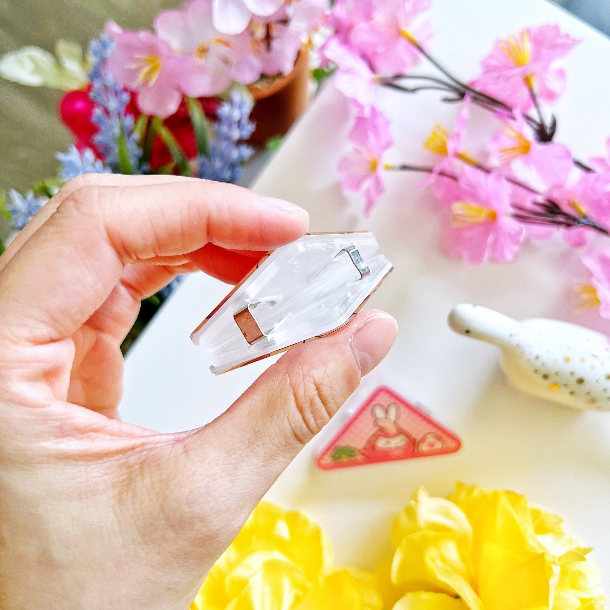 Acrylic Corner Clip - Parasaurolophus - SumLilThings