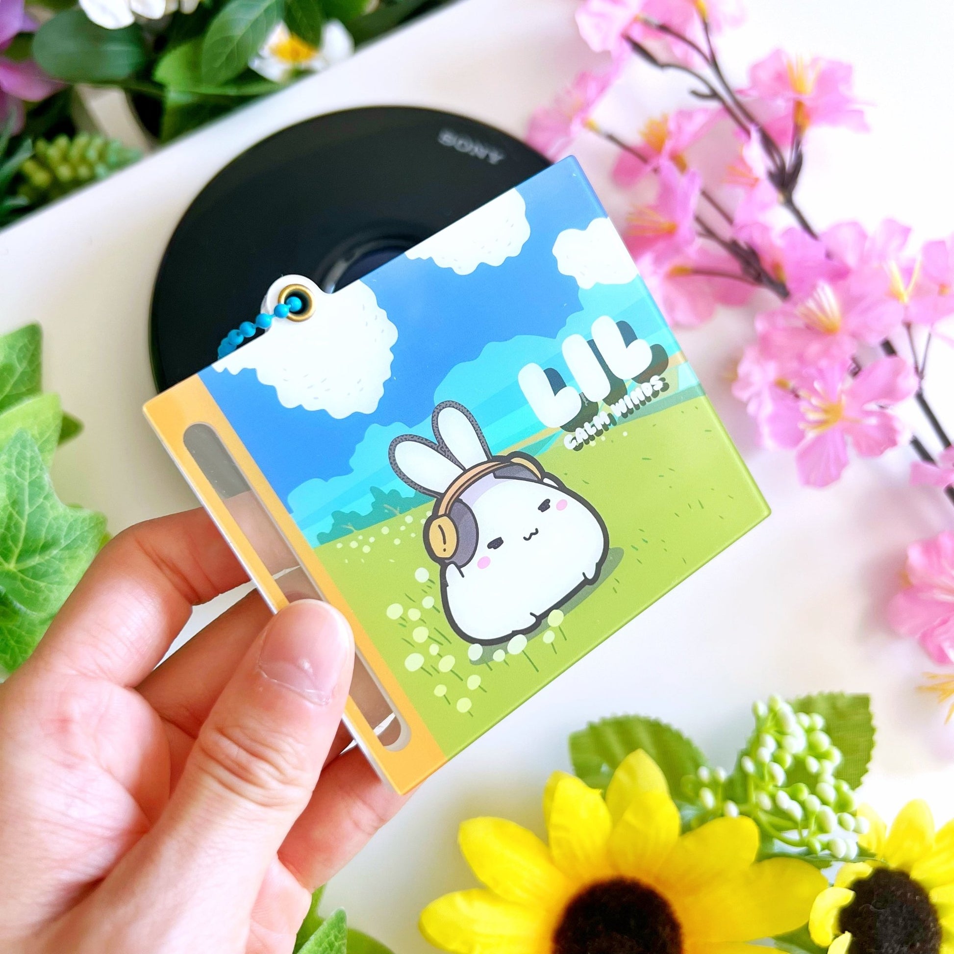 Acrylic Mini CD Keychain & Washi Card (Removable Disc) - SumLilThings