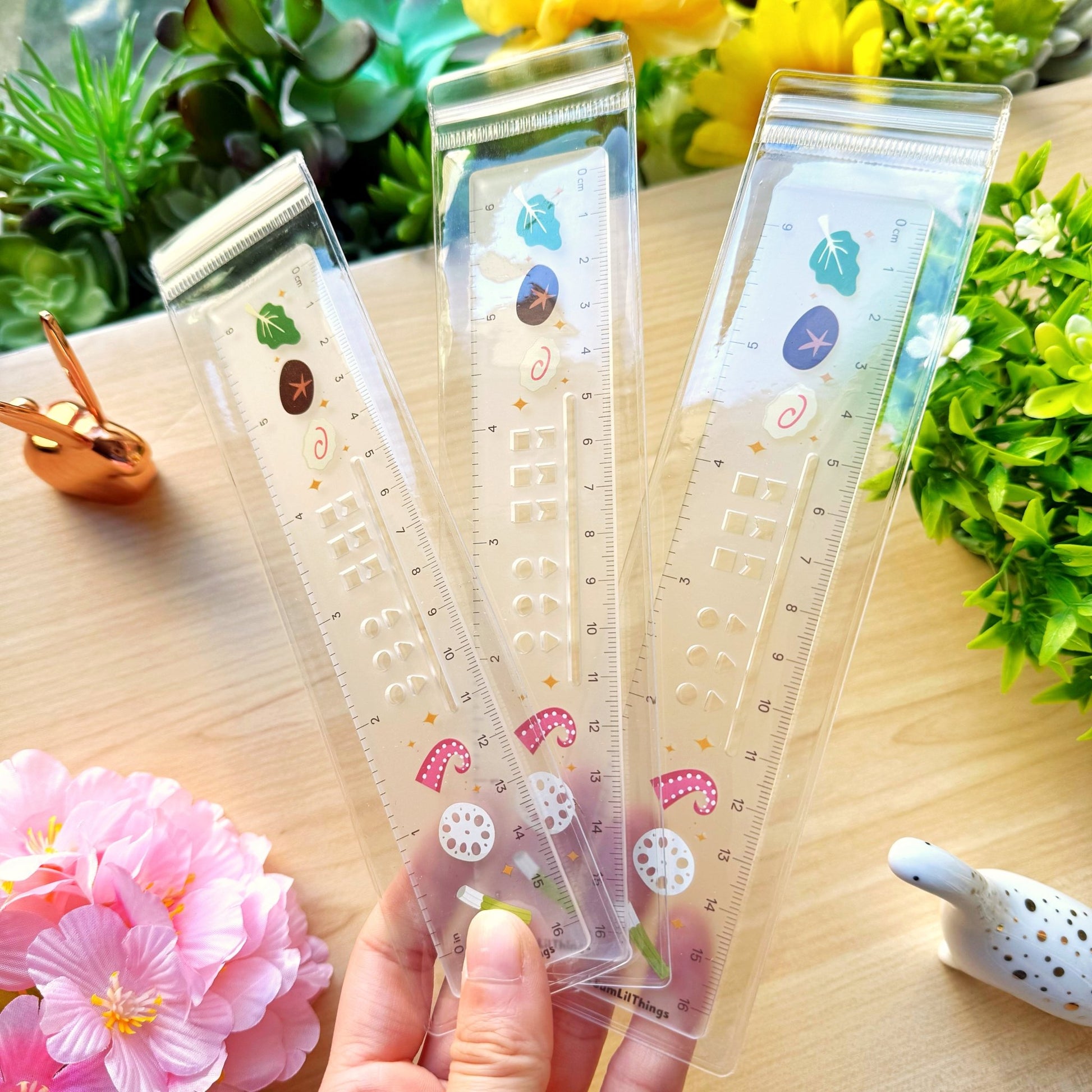 Acrylic Ruler - Hot Pot with Mini Stencils - SumLilThings