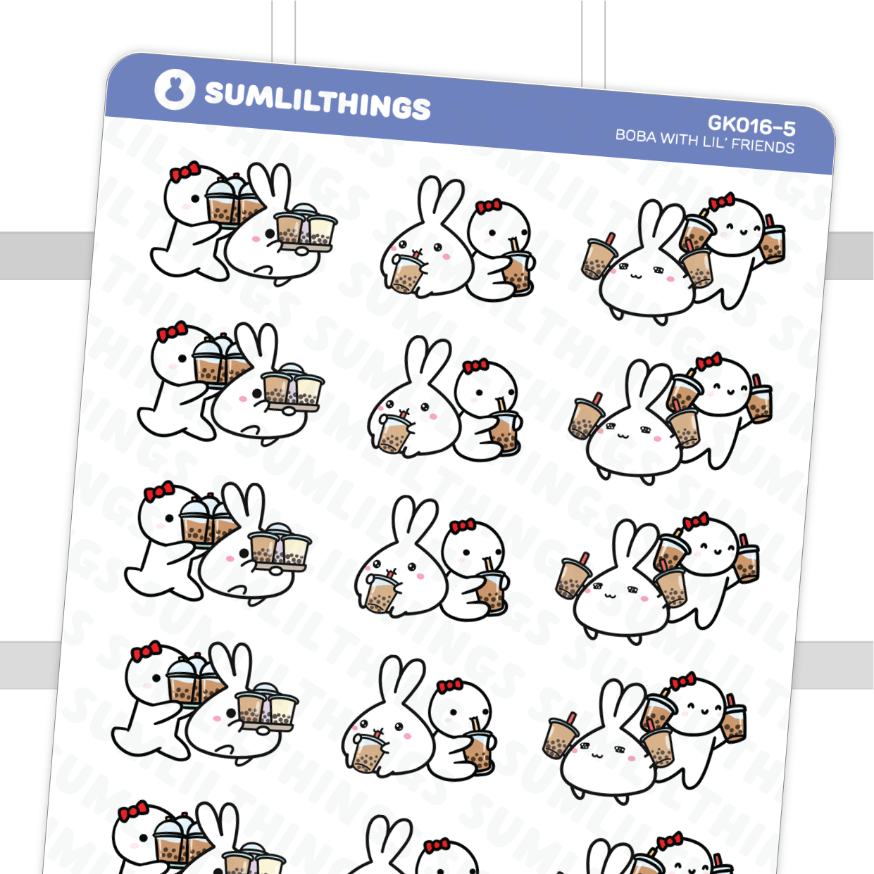 Boba with Lil' Friends Stickers - SumLilThings