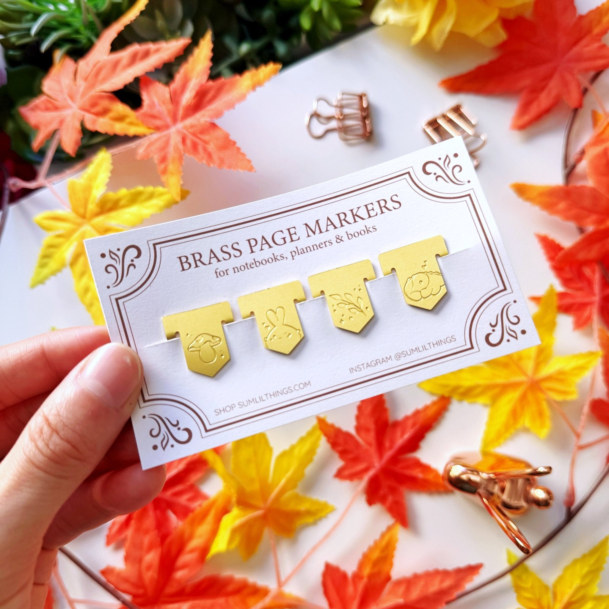 Brass Page Markers - Lil' Forest (Set of 4) - SumLilThings