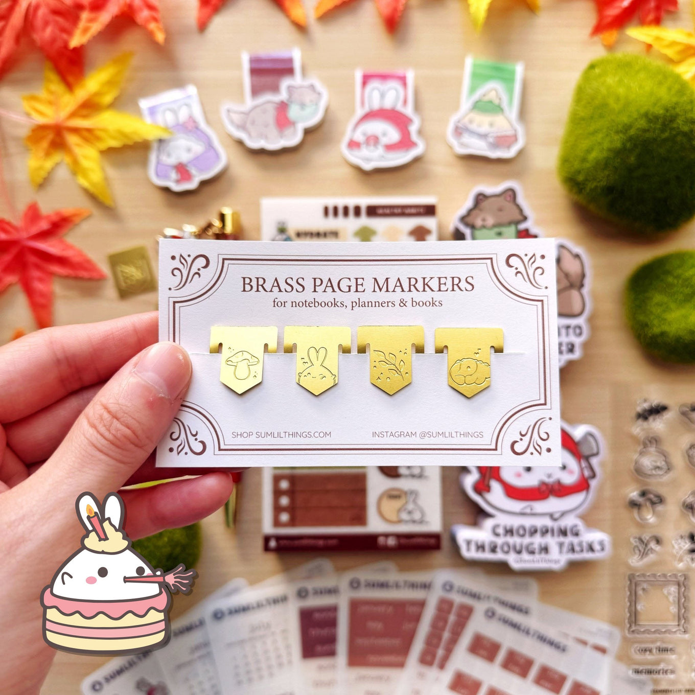 Brass Page Markers - Lil' Forest (Set of 4) - SumLilThings