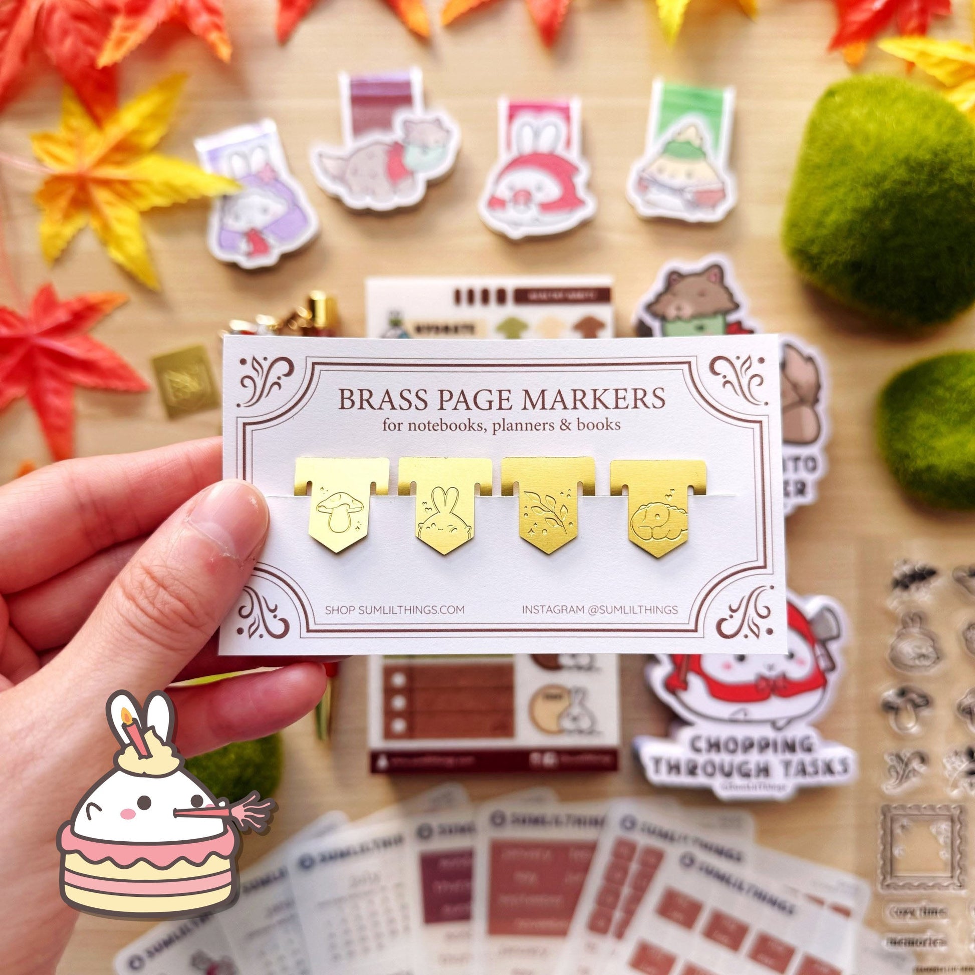 Brass Page Markers - Lil' Forest (Set of 4) - SumLilThings