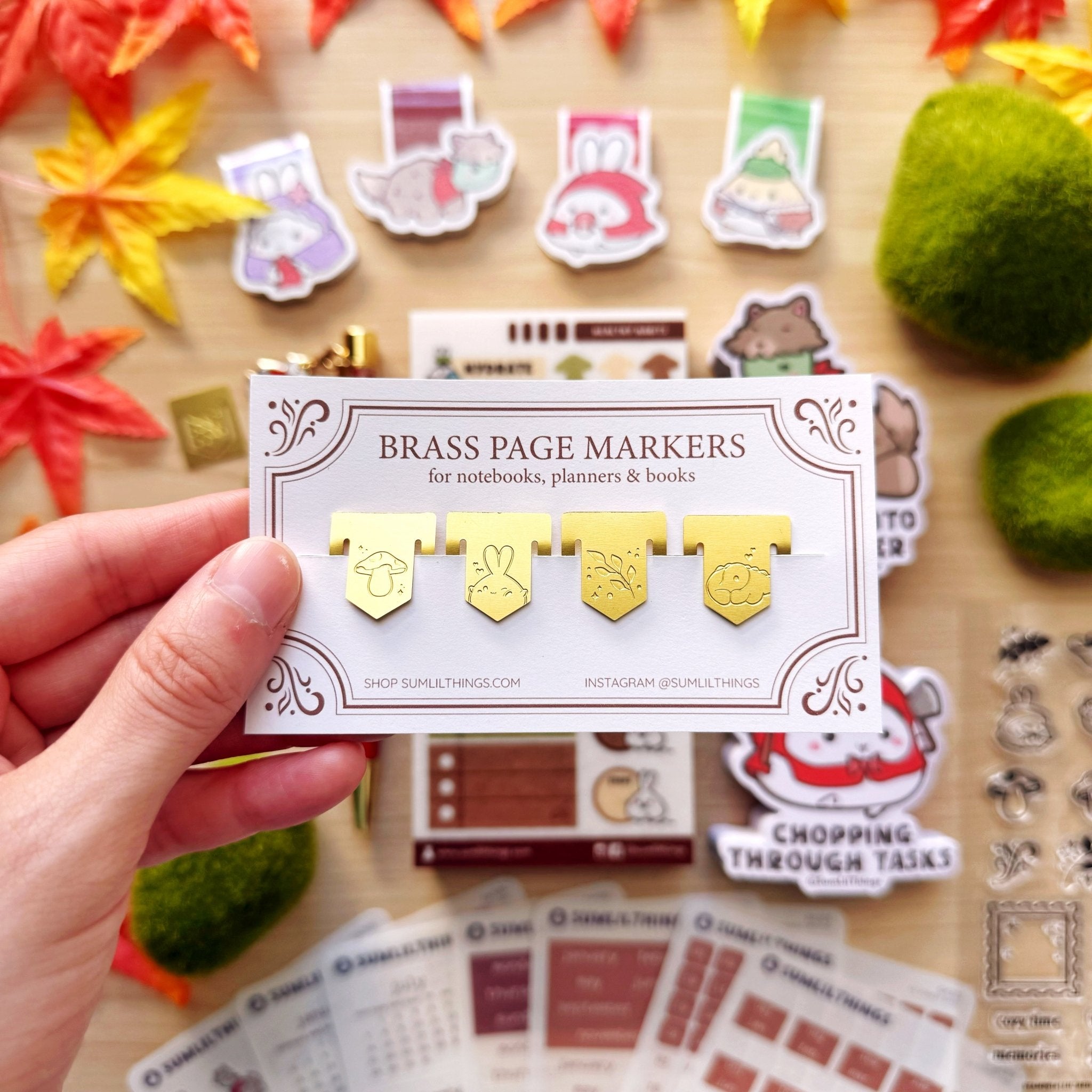 Brass Page Markers - Lil' Forest (Set of 4) - SumLilThings