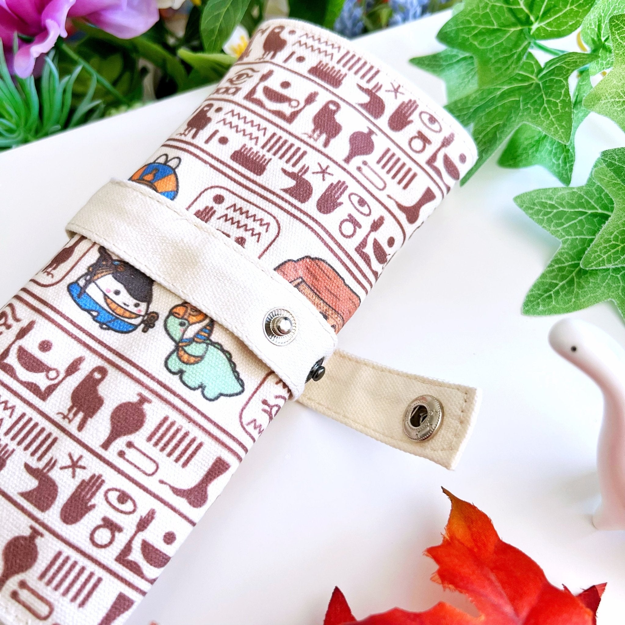 Canvas Roll Pencil Case - Lil Ruins Ancient Egypt - SumLilThings