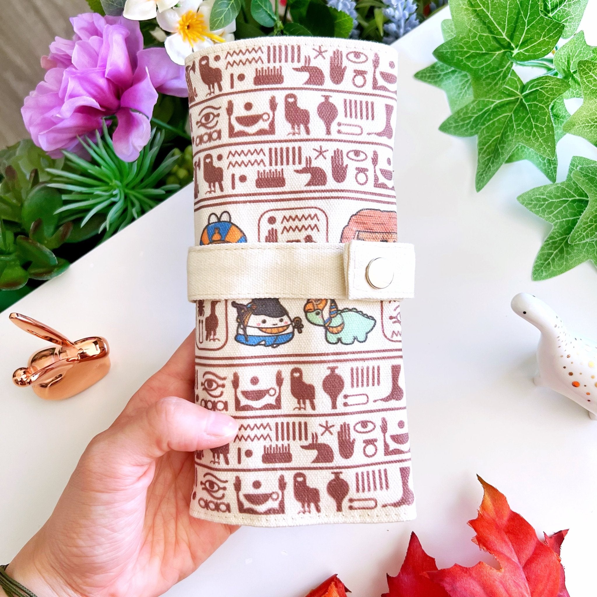 Canvas Roll Pencil Case - Lil Ruins Ancient Egypt - SumLilThings