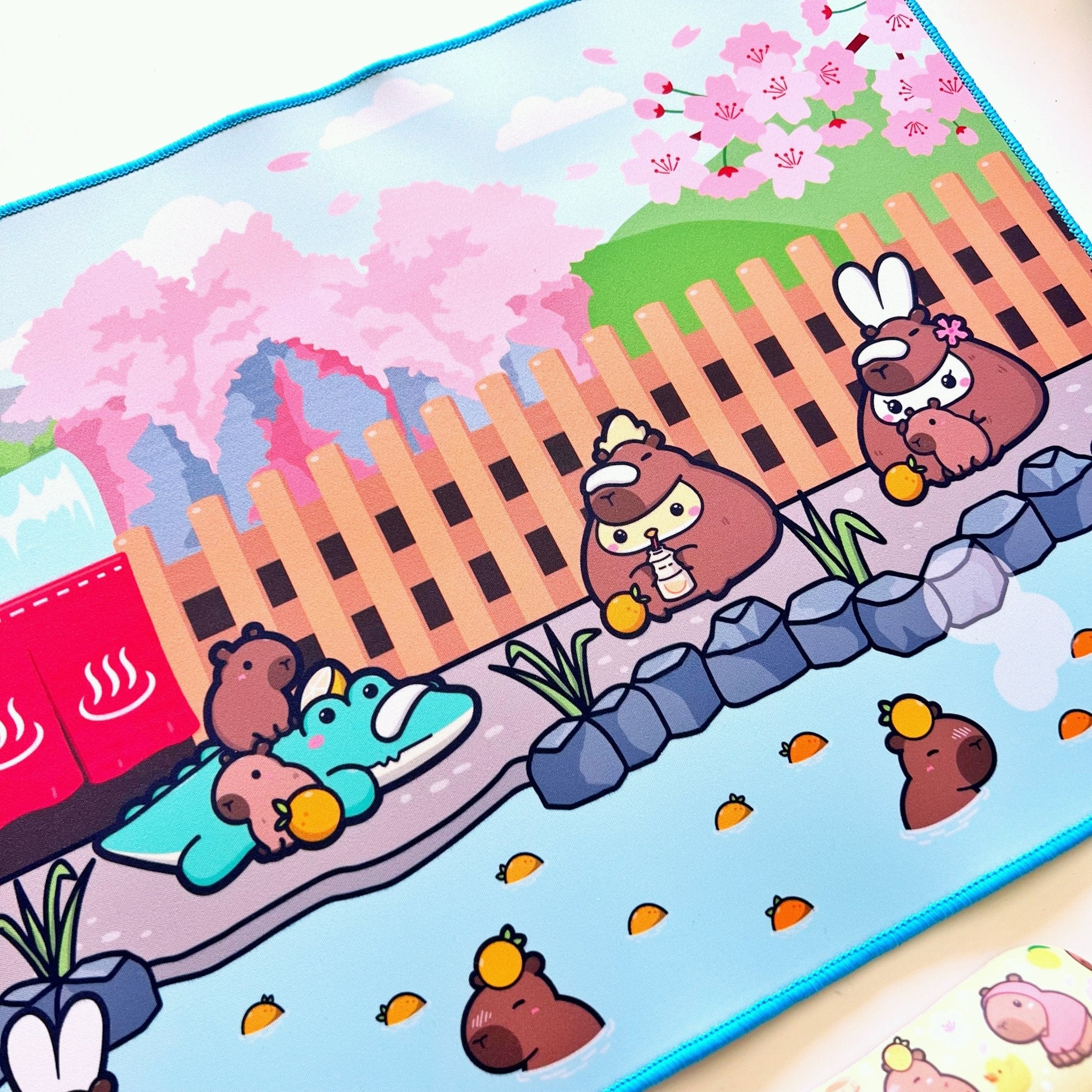 Capybara Onsen Deskmats &amp; Wrist Rests Set - SumLilThings