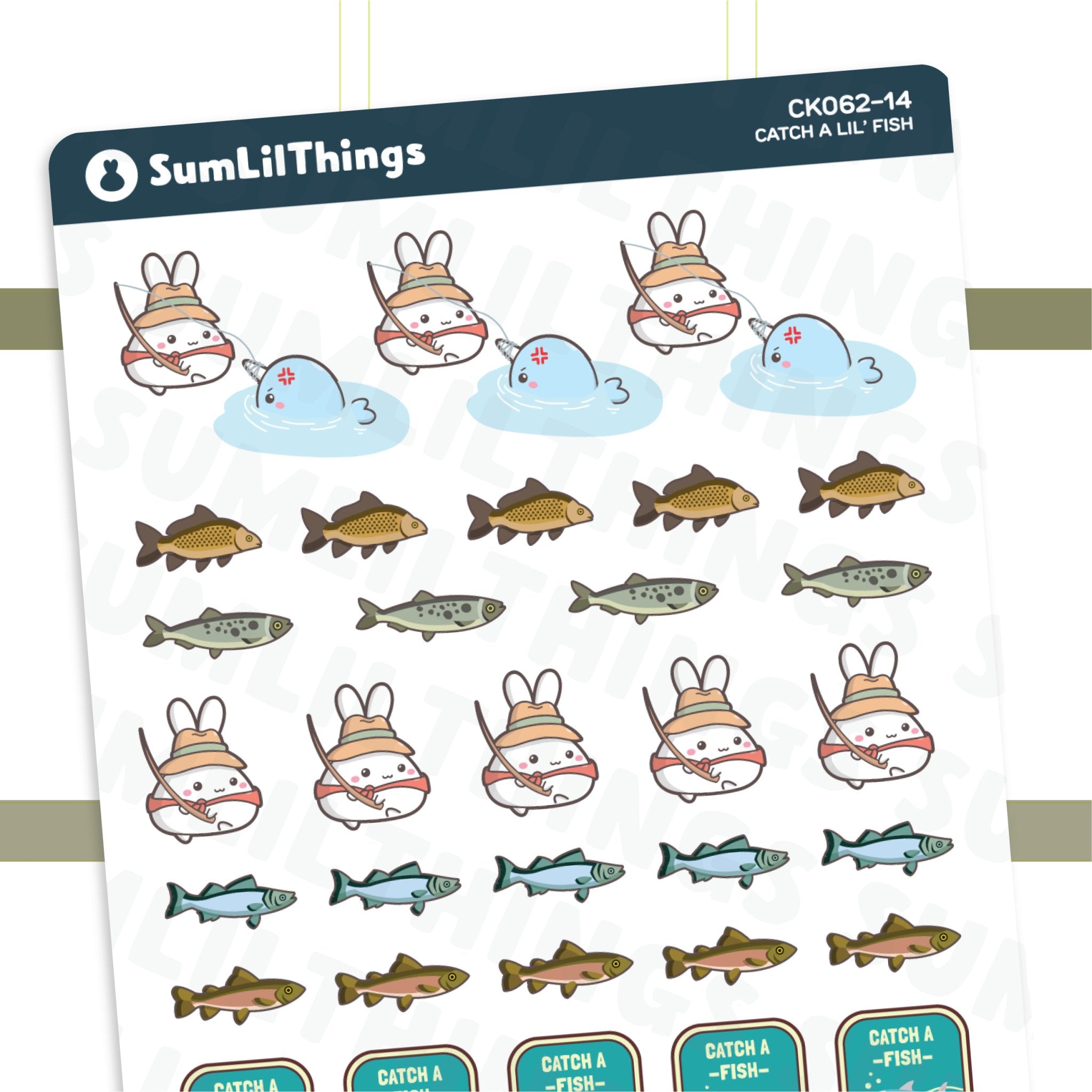 Catch a Lil' Fish Stickers - SumLilThings