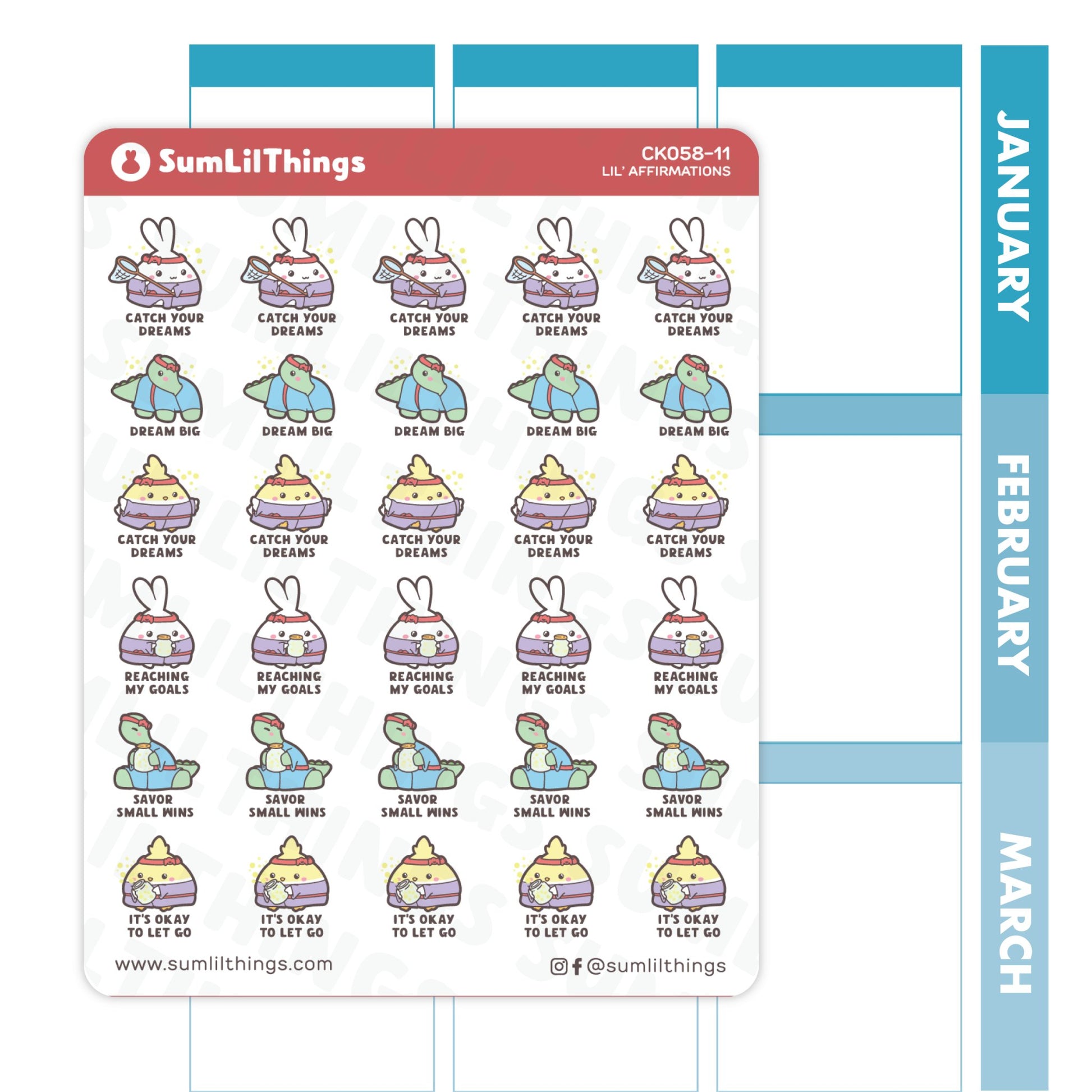 Catch Your Dreams Affirmations Stickers - SumLilThings