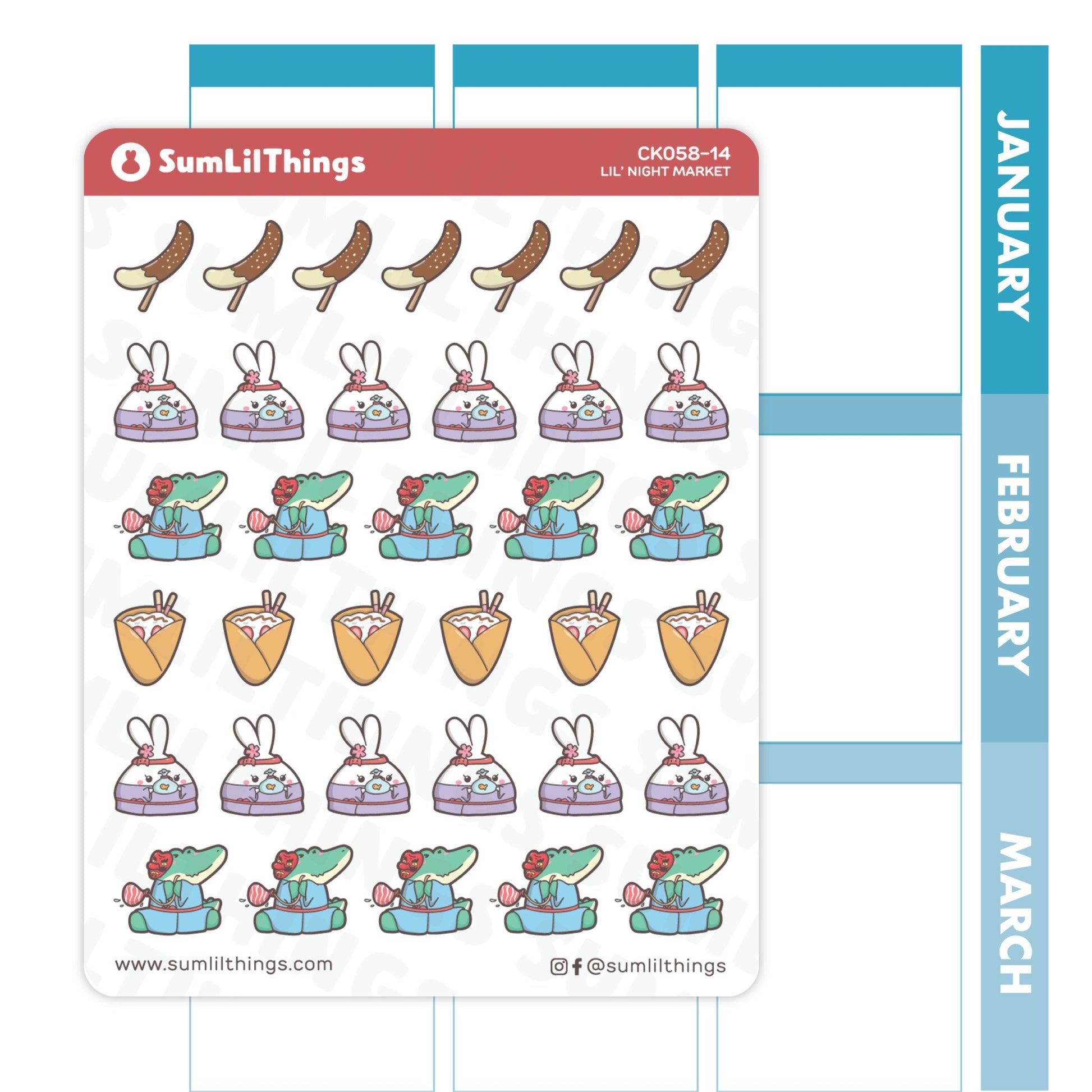 Chocolate Banana & Crepe Stickers - SumLilThings