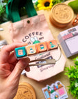 Coffee Shop Keyboard Fidget Keychain - SumLilThings