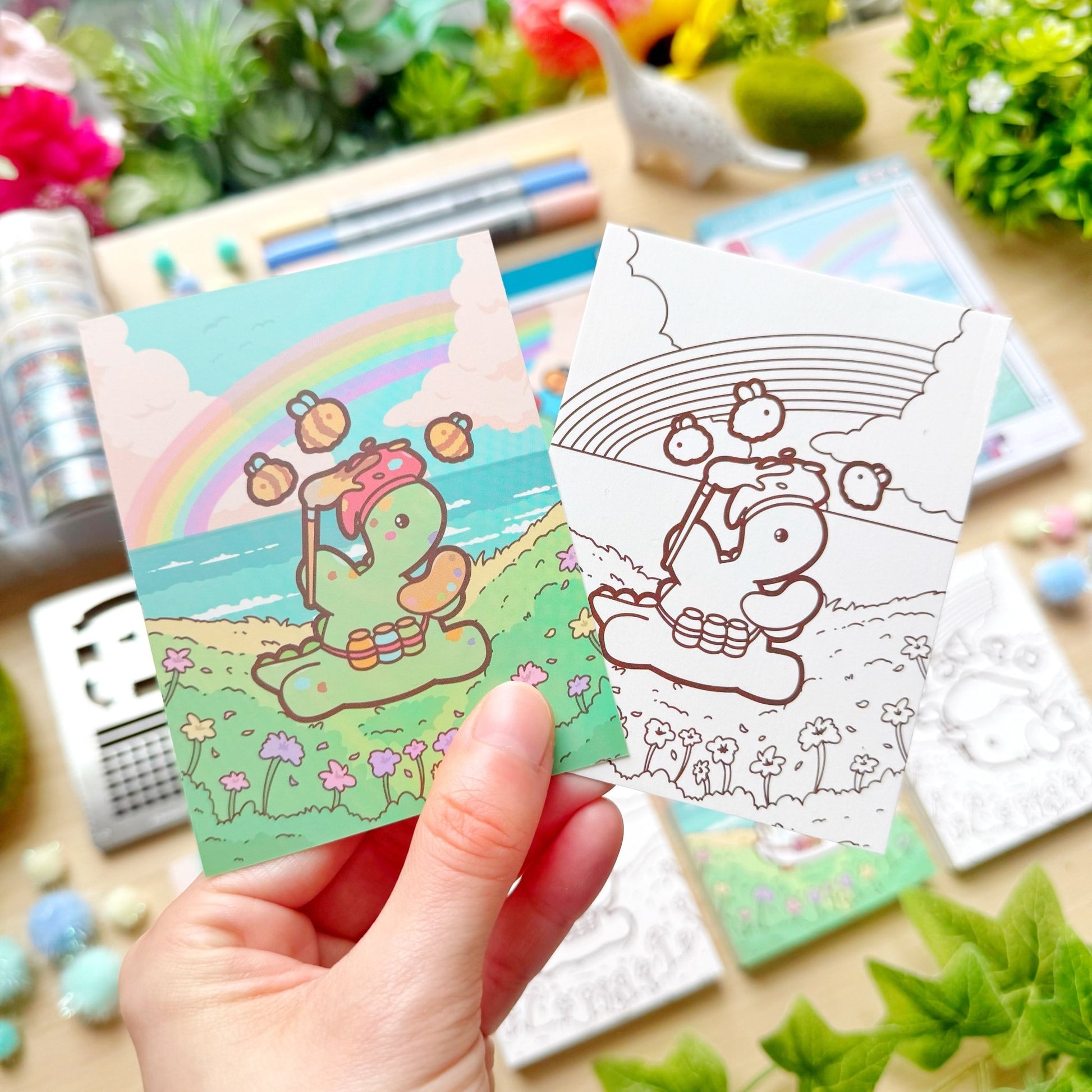 Coloring Cards - Lil' Painted Brigade (Set of 4) - SumLilThings