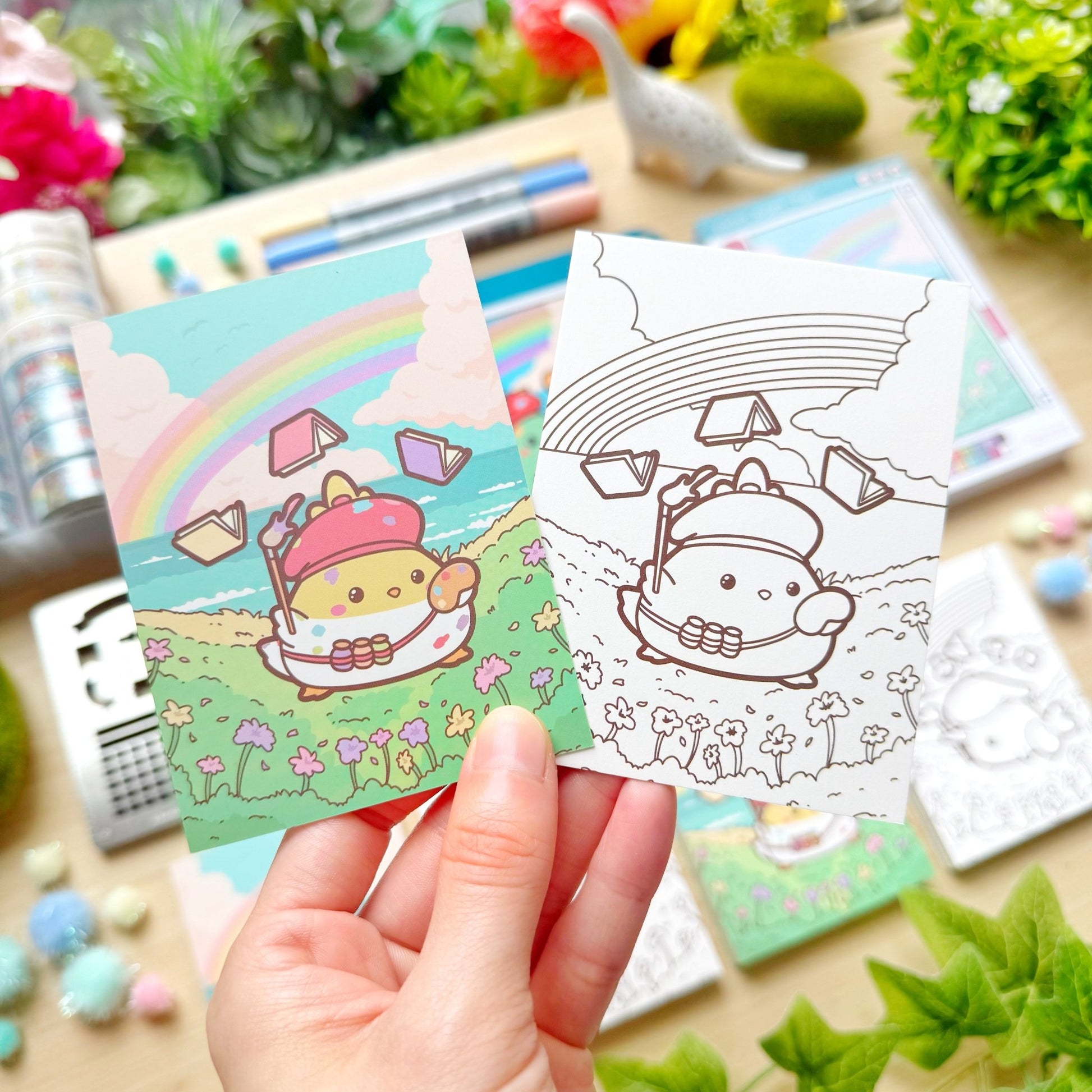 Coloring Cards - Lil' Painted Brigade (Set of 4) - SumLilThings