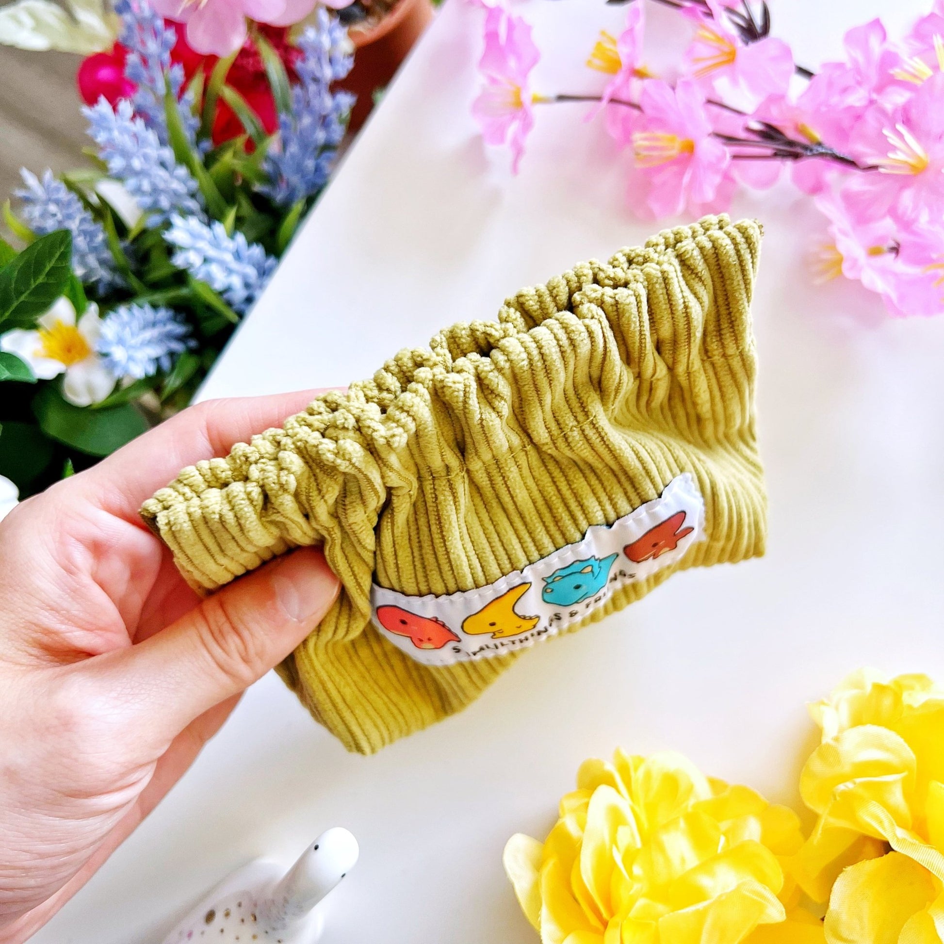 Corduroy Mini Pouch - Lil' Baby Dinos (Woven) - SumLilThings