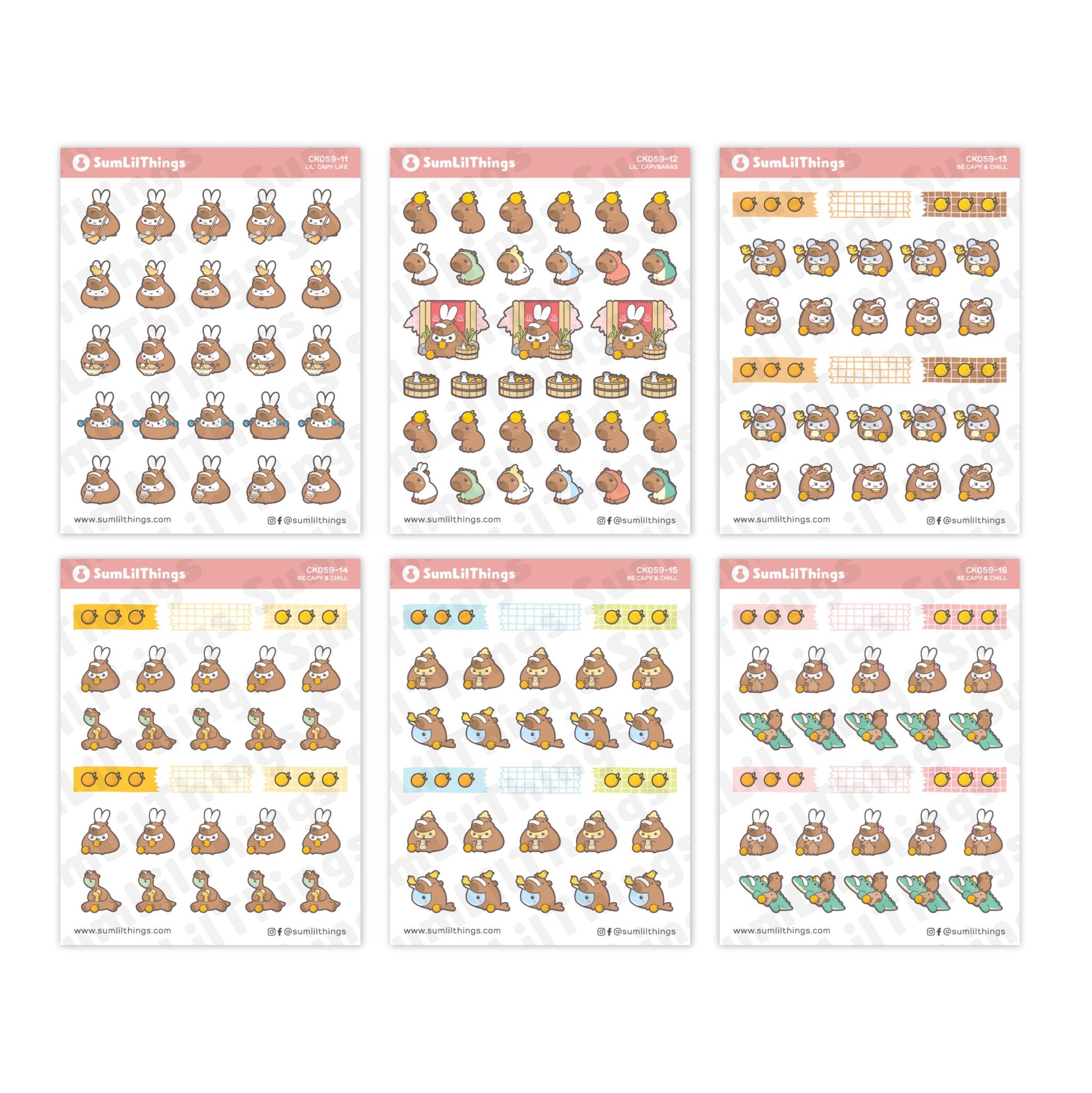 Decorative Kit - Be Capy & Chill (10 Pages) - SumLilThings