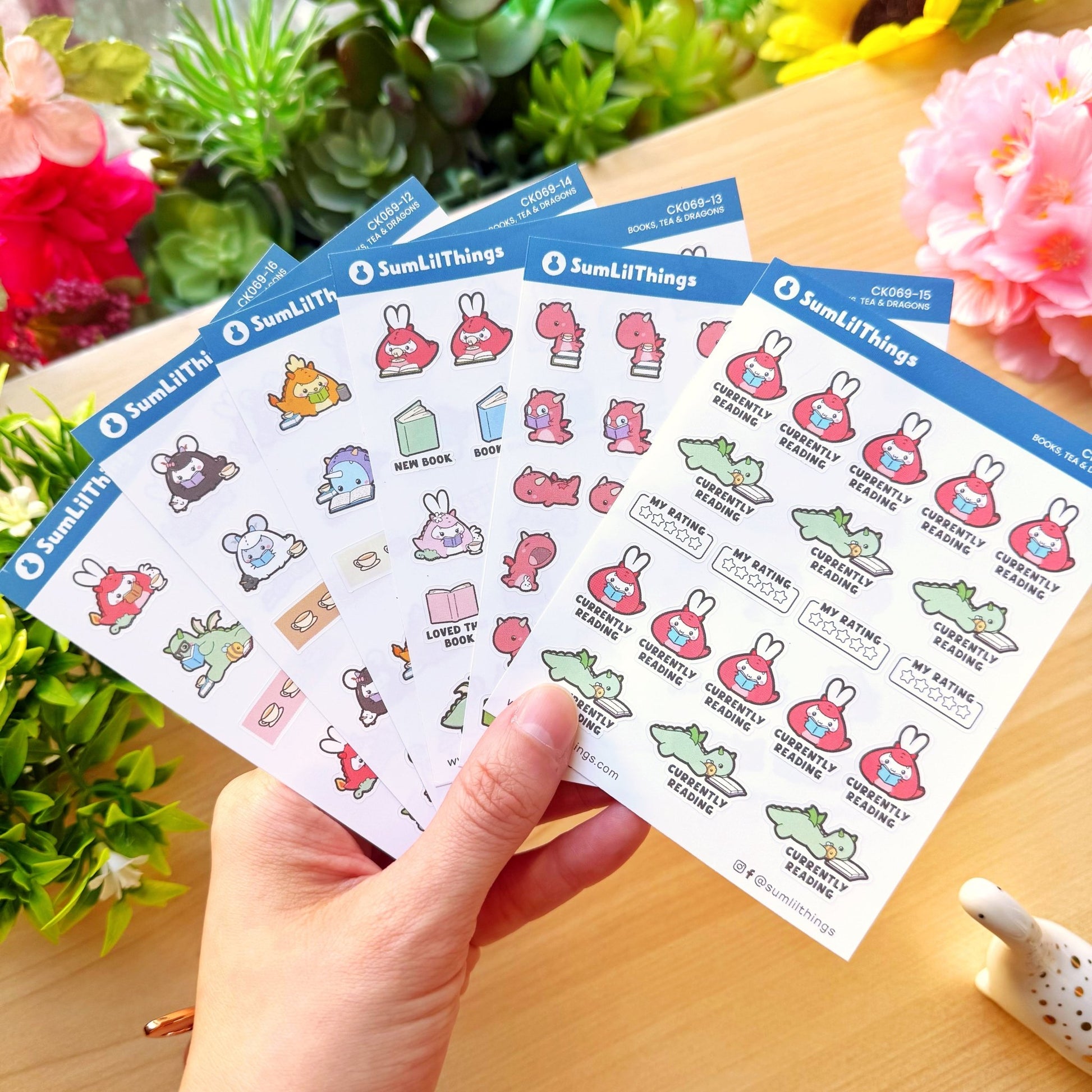 Decorative Kit - Books, Dragons & Tea (10 Pages) - Gold Foil - SumLilThings