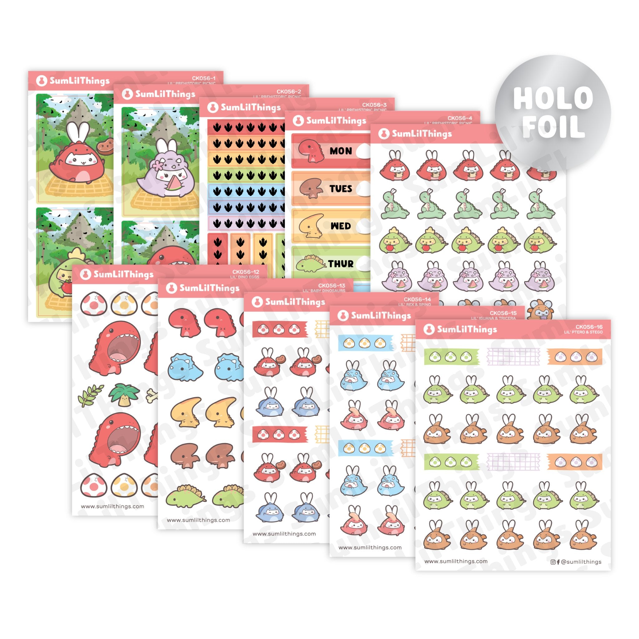 Decorative Kit - Lil&#39; Dino Picnic (10 Pages) - SumLilThings