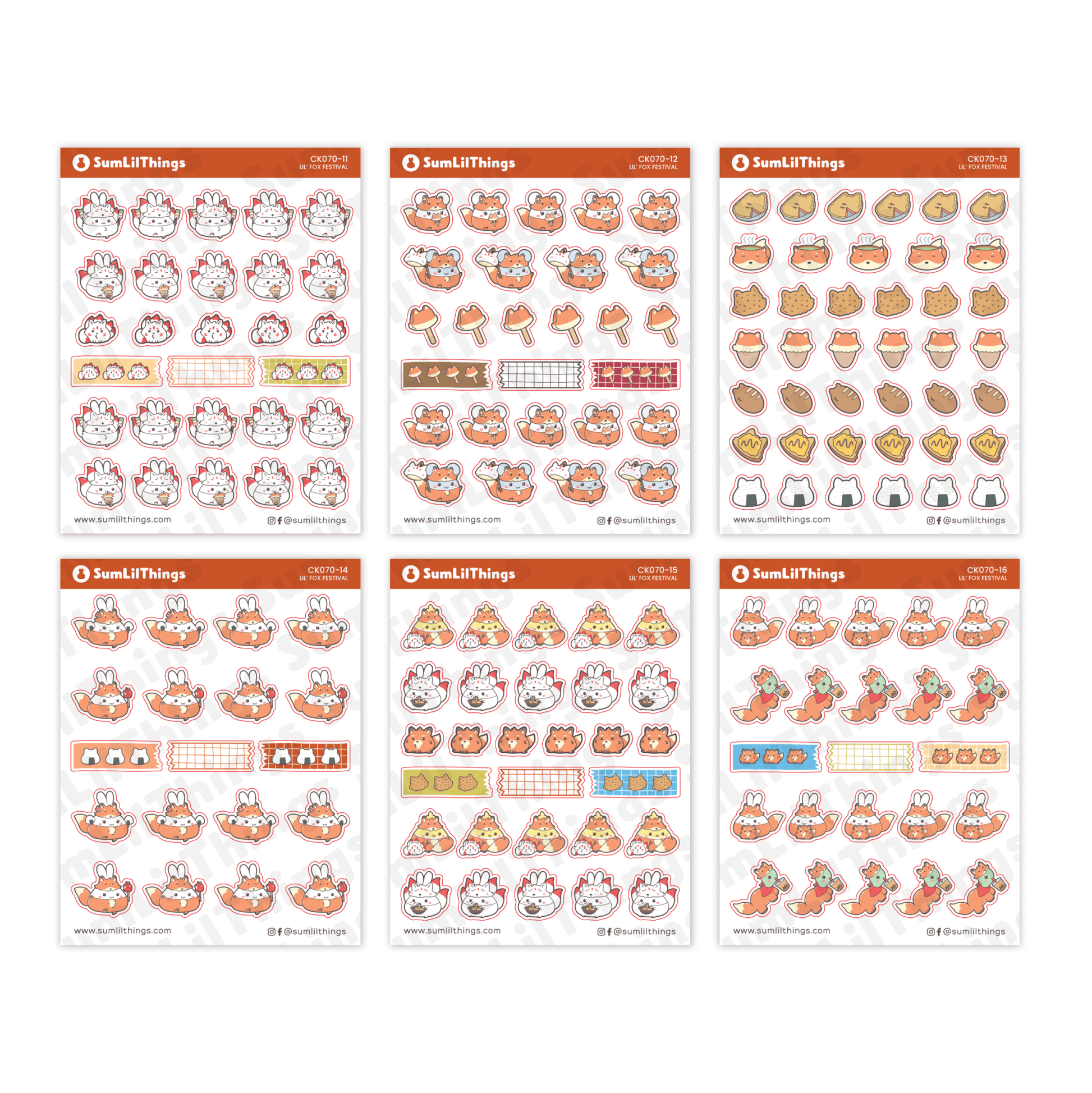 Decorative Kit - Lil' Fox Festival (10 Pages) - Holo Foil - SumLilThings