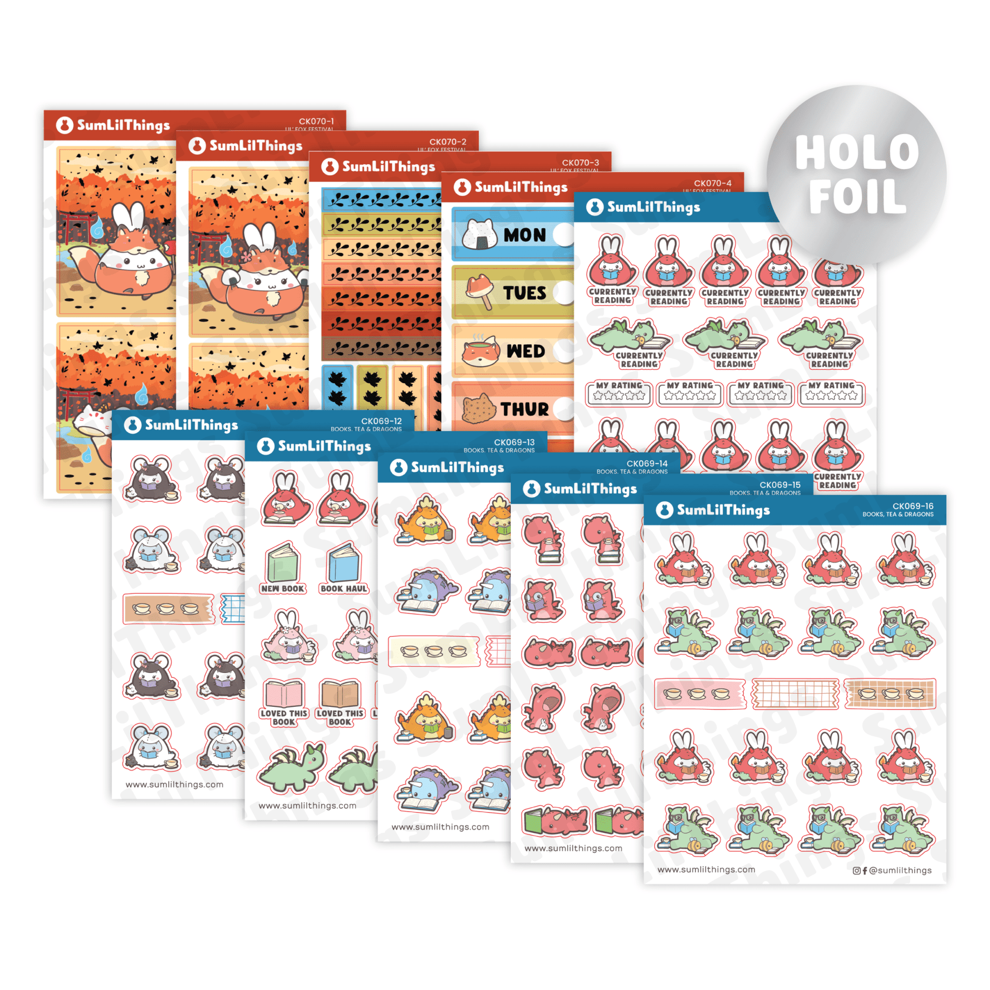 Decorative Kit - Lil' Fox Festival (10 Pages) - Holo Foil - SumLilThings