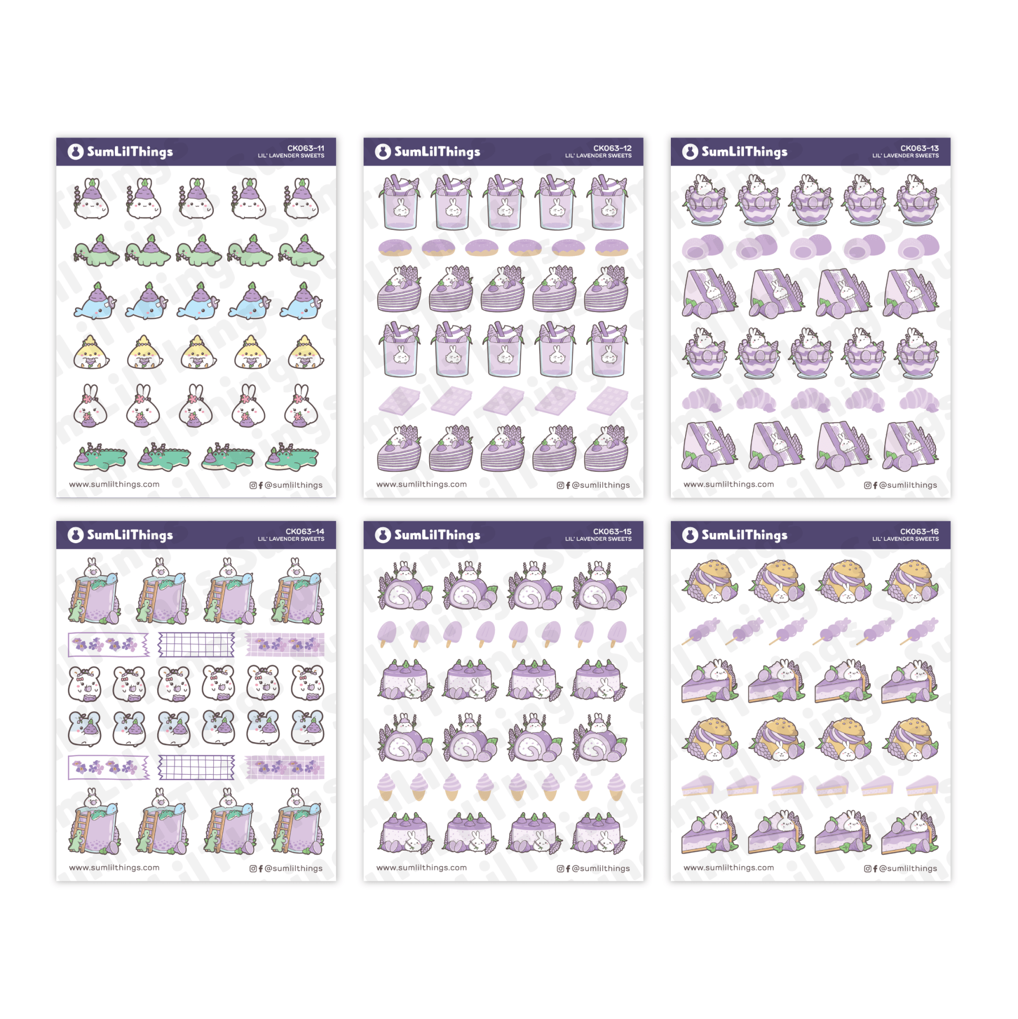 Decorative Kit - Lil' Lavender Sweets (10 Pages) - SumLilThings