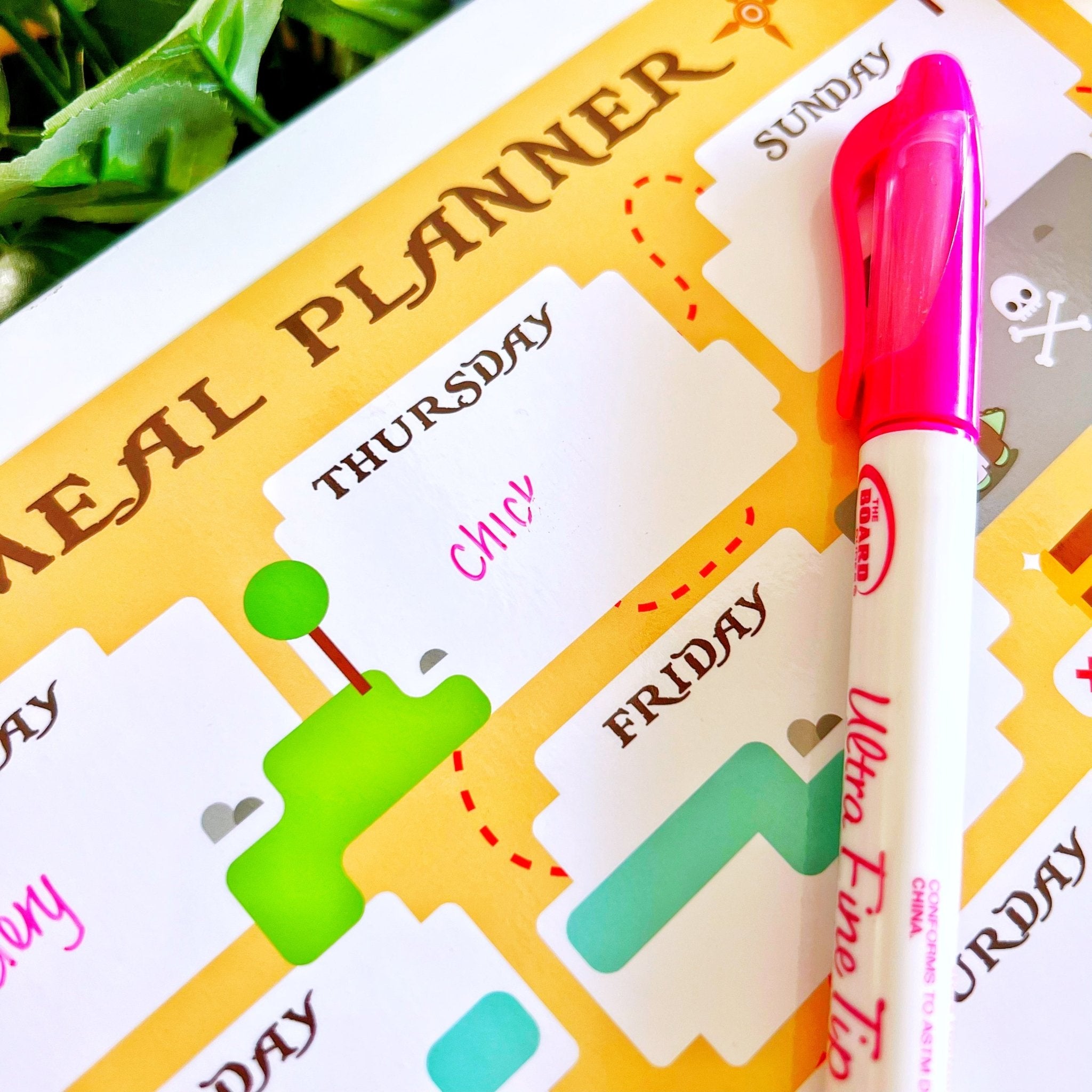 Dry-Erase Meal Planner Pad (Magnetic) - SumLilThings