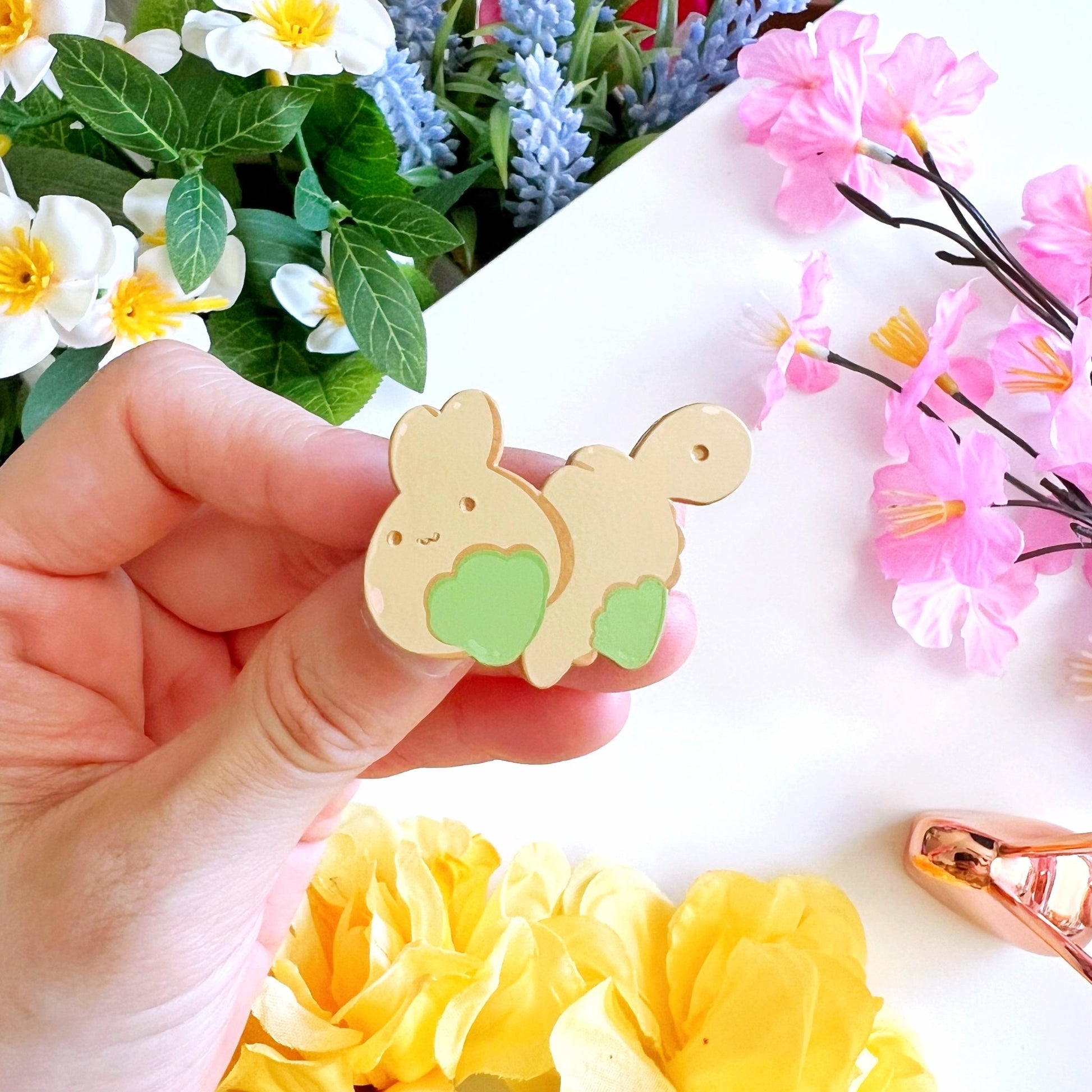 Dyed Enamel Pin - Lil' Matcha Cookies - SumLilThings