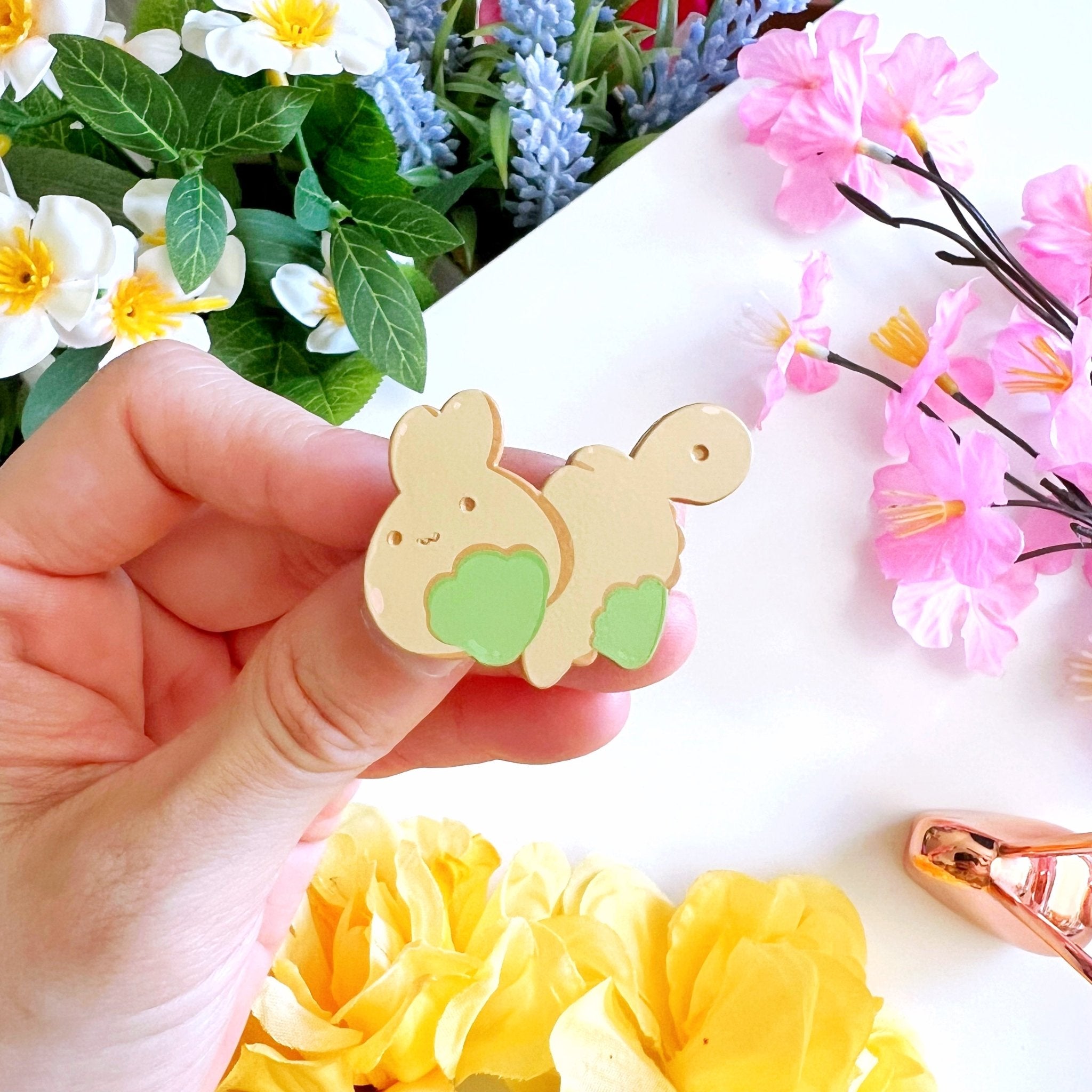 Dyed Enamel Pin - Lil&#39; Matcha Cookies - SumLilThings