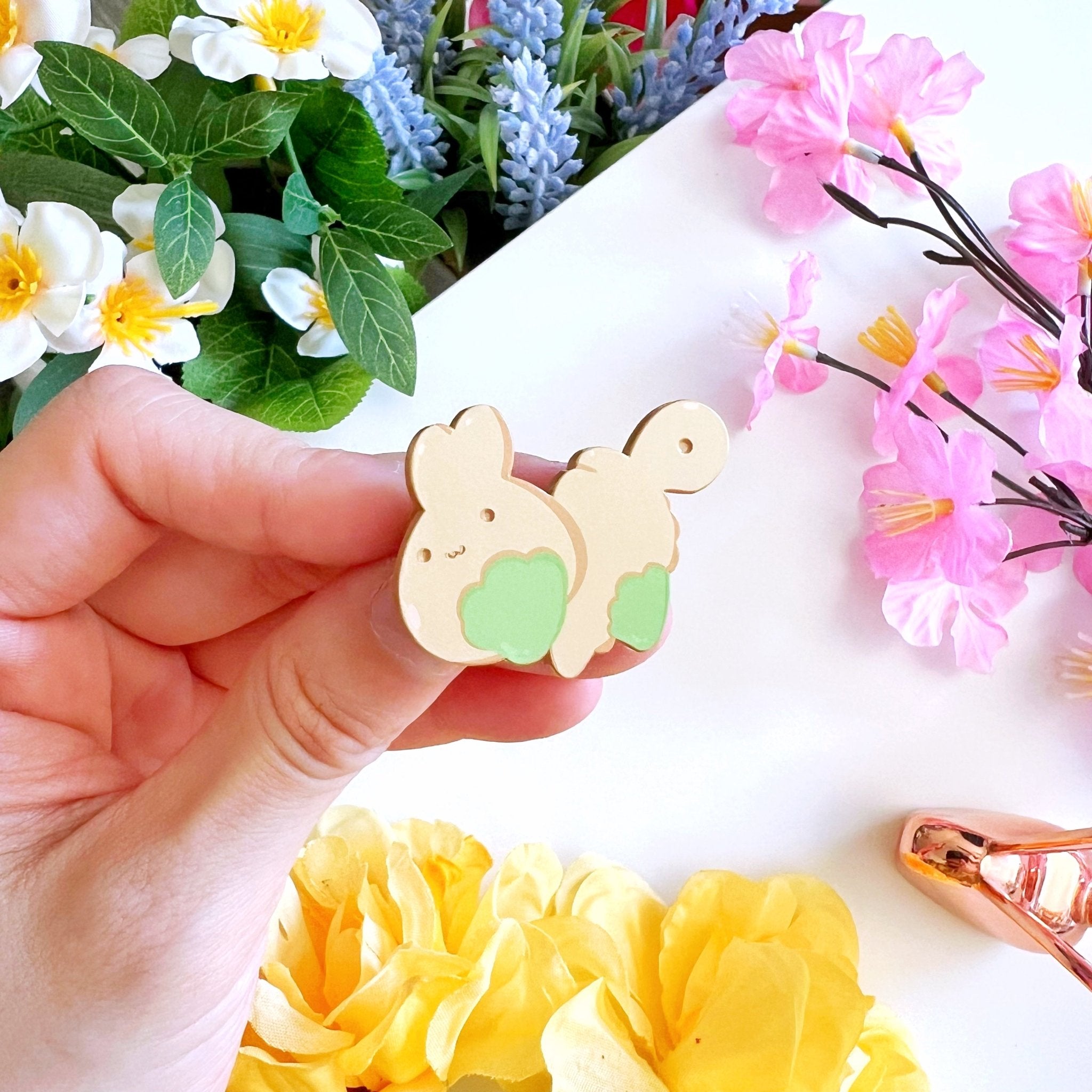 Dyed Enamel Pin - Lil&#39; Matcha Cookies - SumLilThings