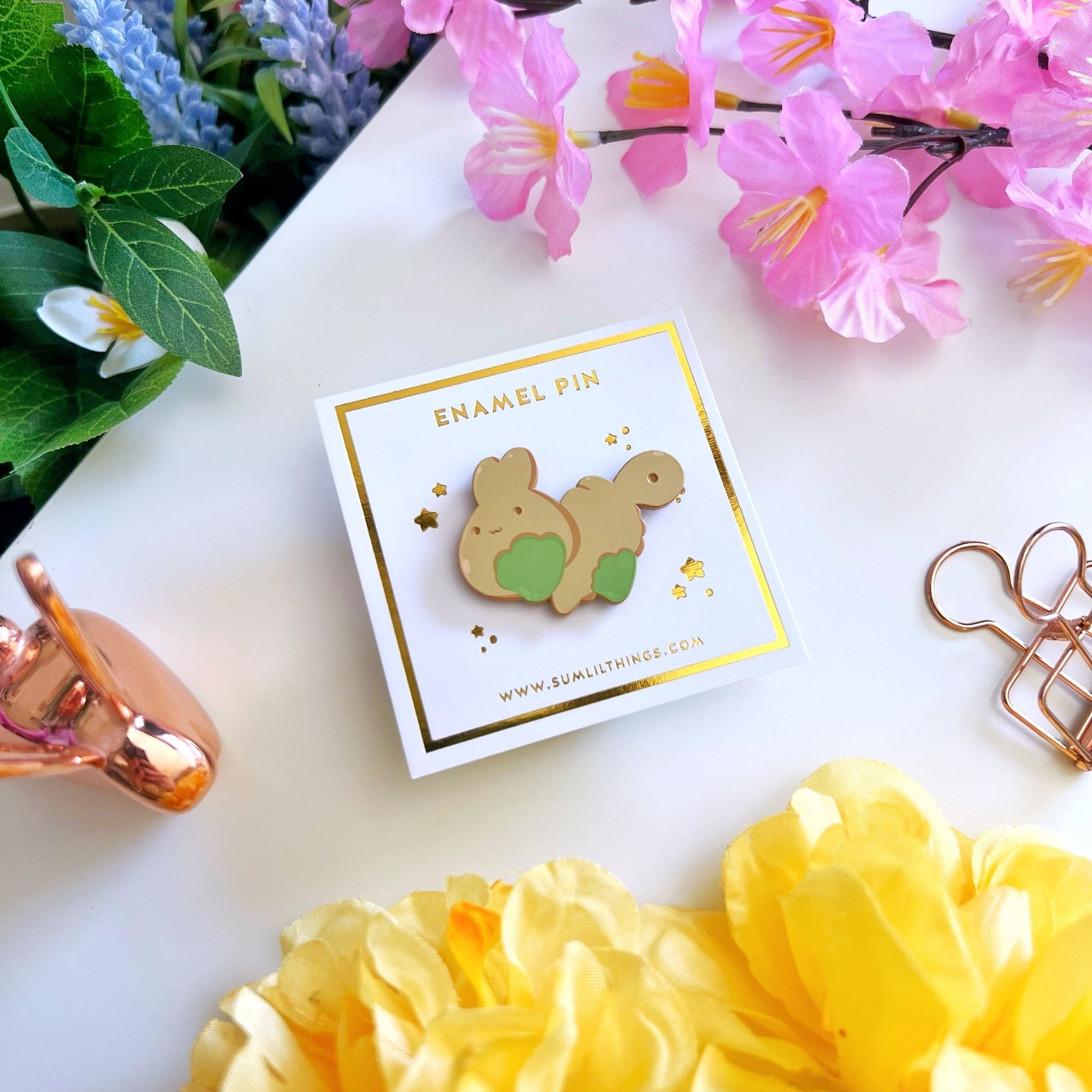 Dyed Enamel Pin - Lil' Matcha Cookies - SumLilThings