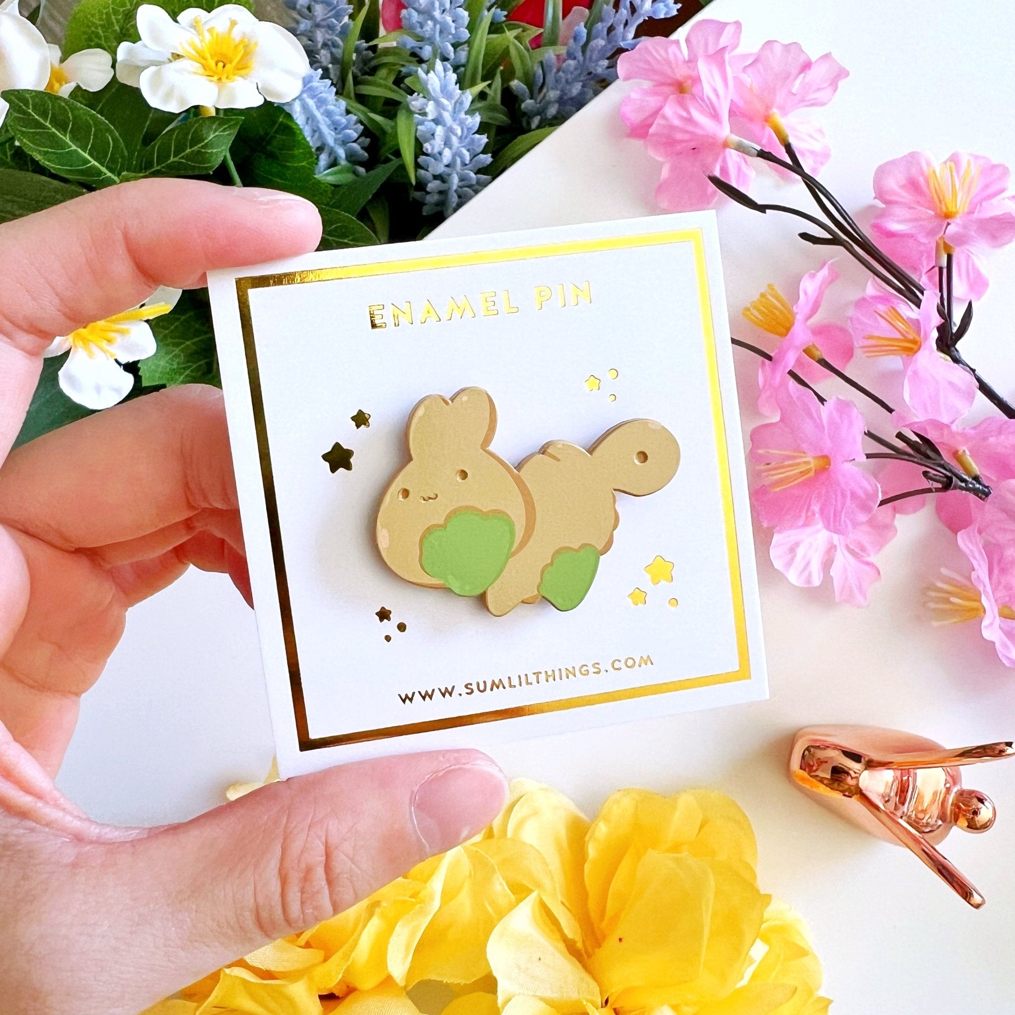 Dyed Enamel Pin - Lil&#39; Matcha Cookies - SumLilThings