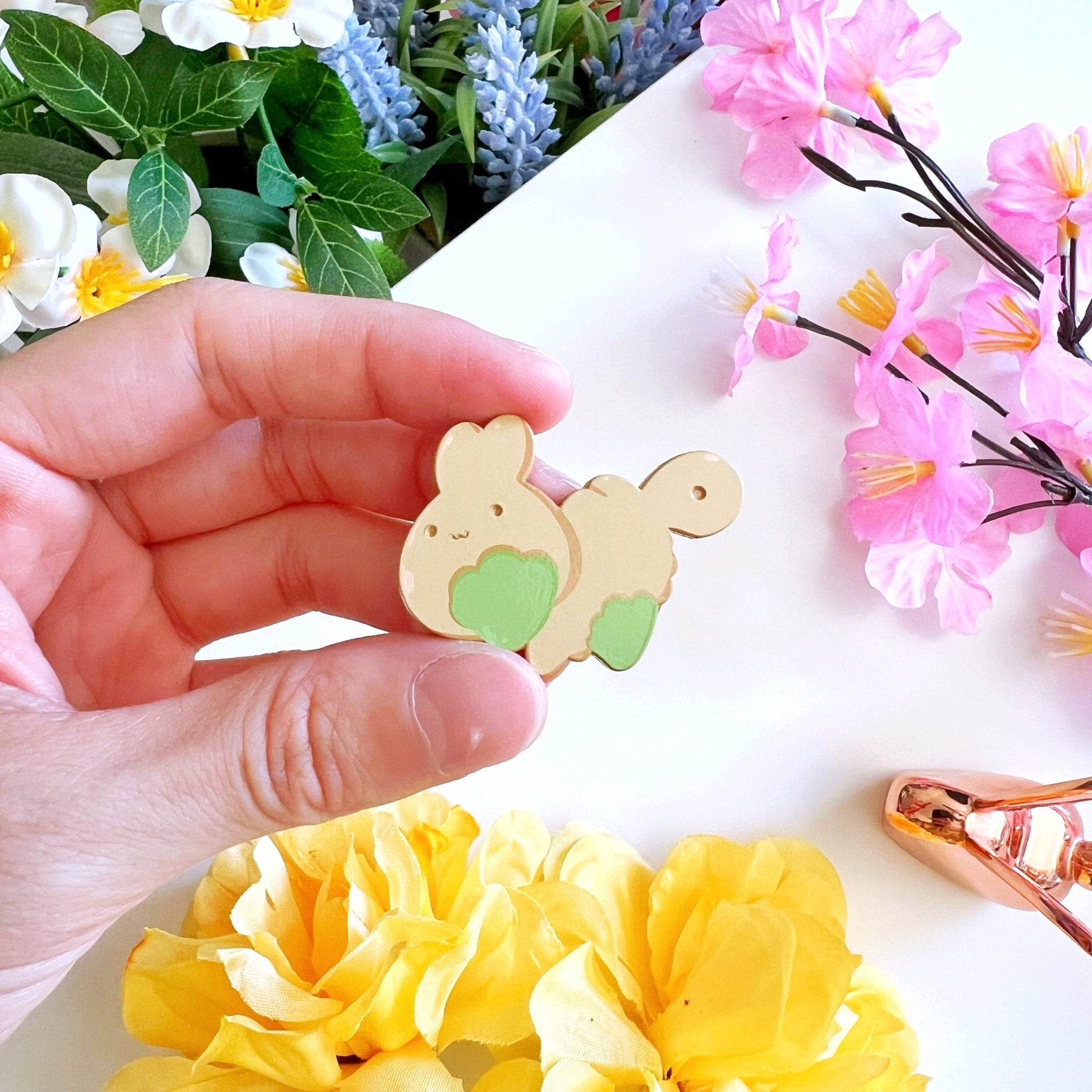 Dyed Enamel Pin - Lil&#39; Matcha Cookies - SumLilThings