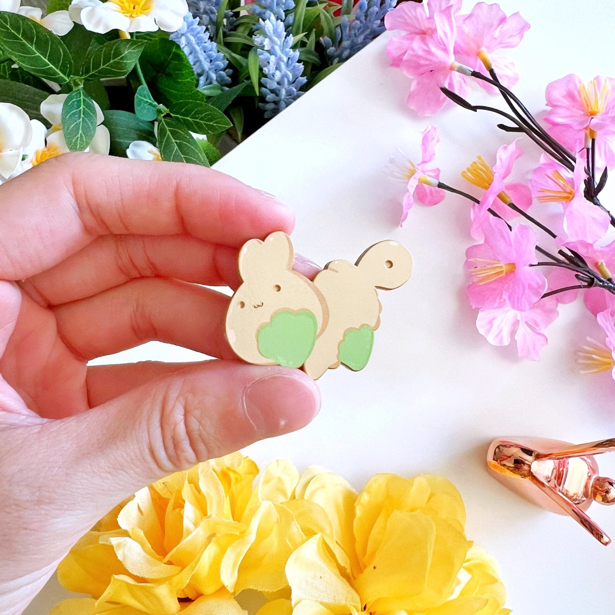 Dyed Enamel Pin - Lil' Matcha Cookies - SumLilThings