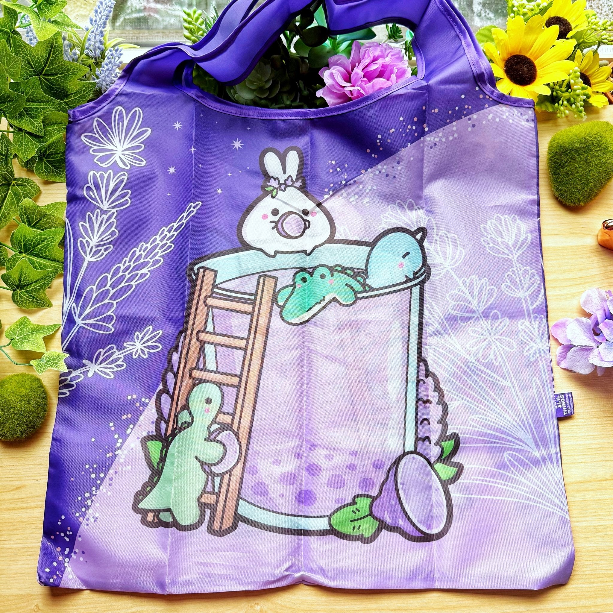 Eco Shopping Bag - Lil' Lavender Drink - SumLilThings