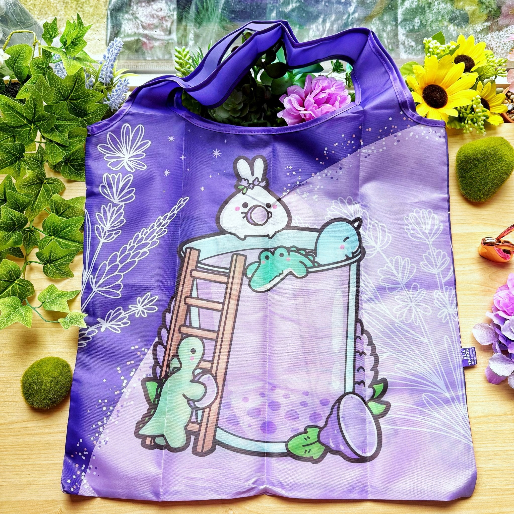 Eco Shopping Bag - Lil' Lavender Drink - SumLilThings