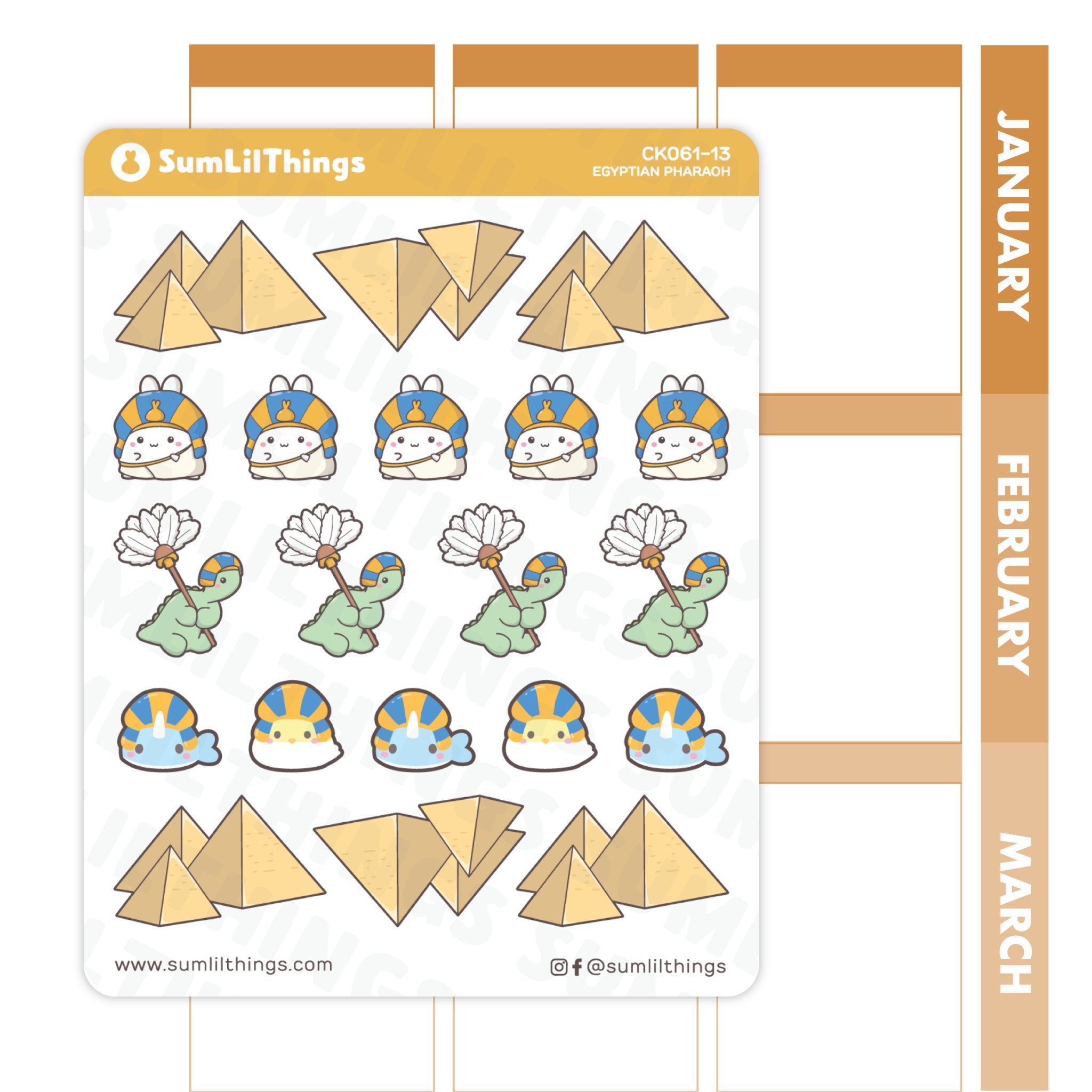 Egyptian Pharaoh Stickers - SumLilThings