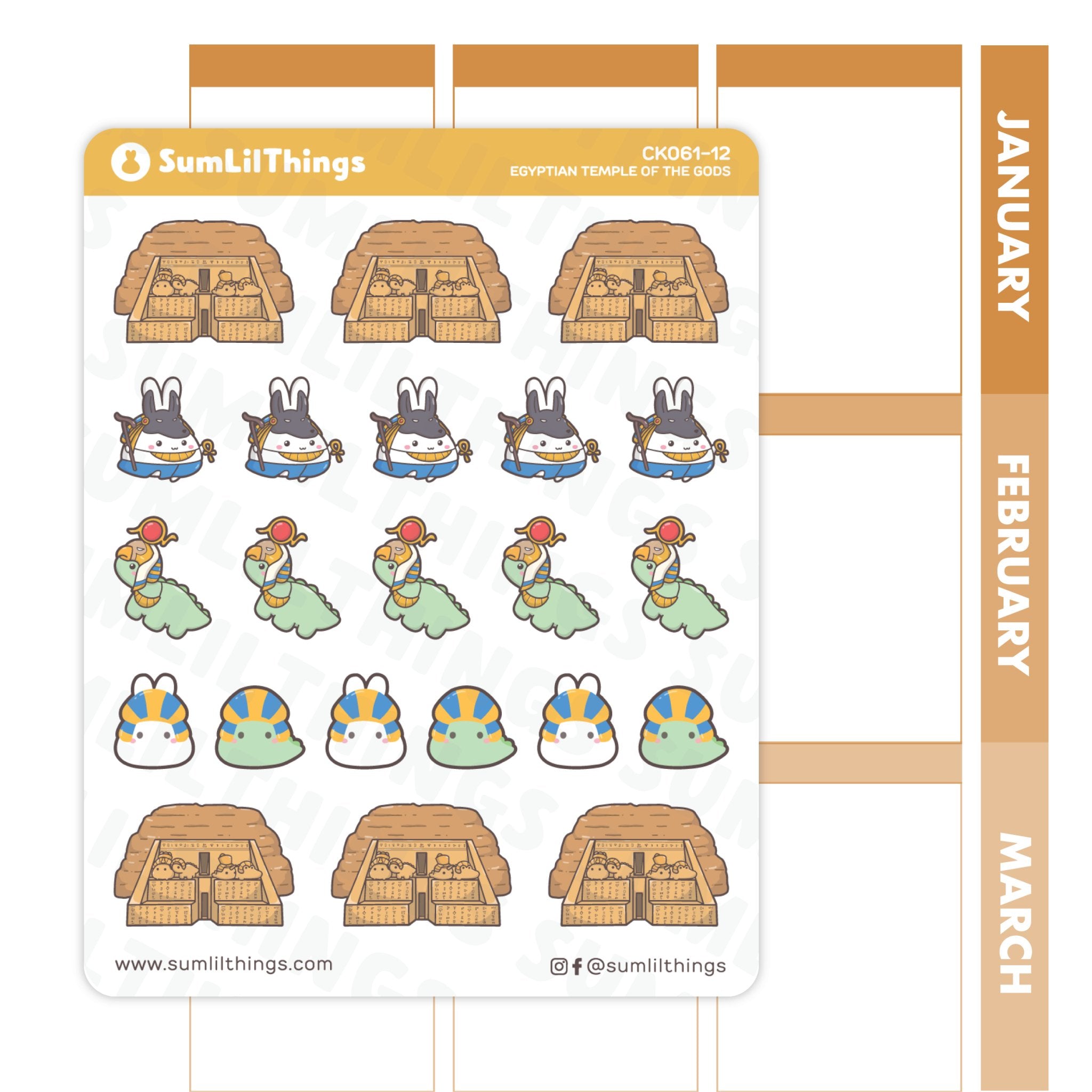 Egyptian Temple of Gods Stickers - SumLilThings