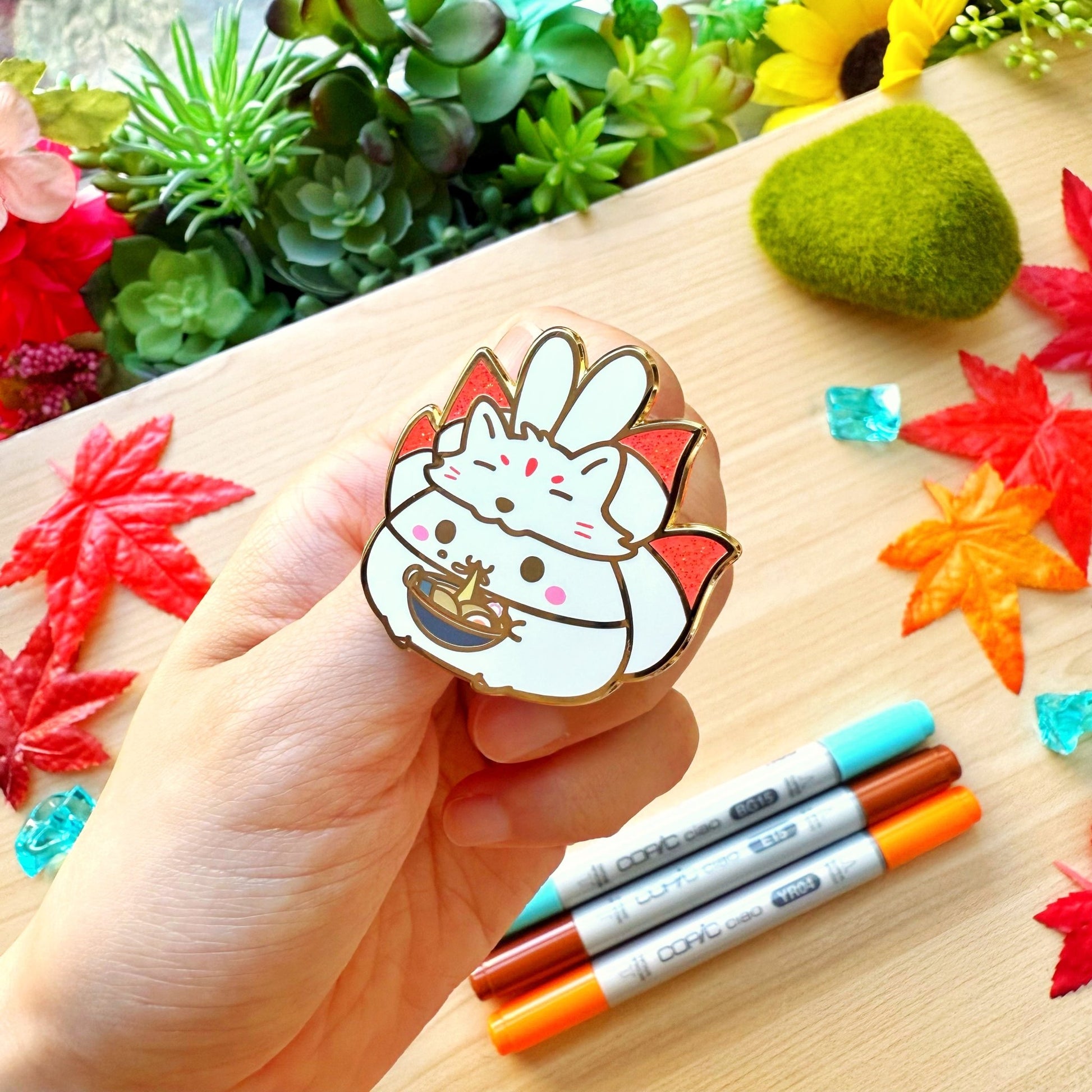 Enamel Pin - Kitsune Ramen - SumLilThings