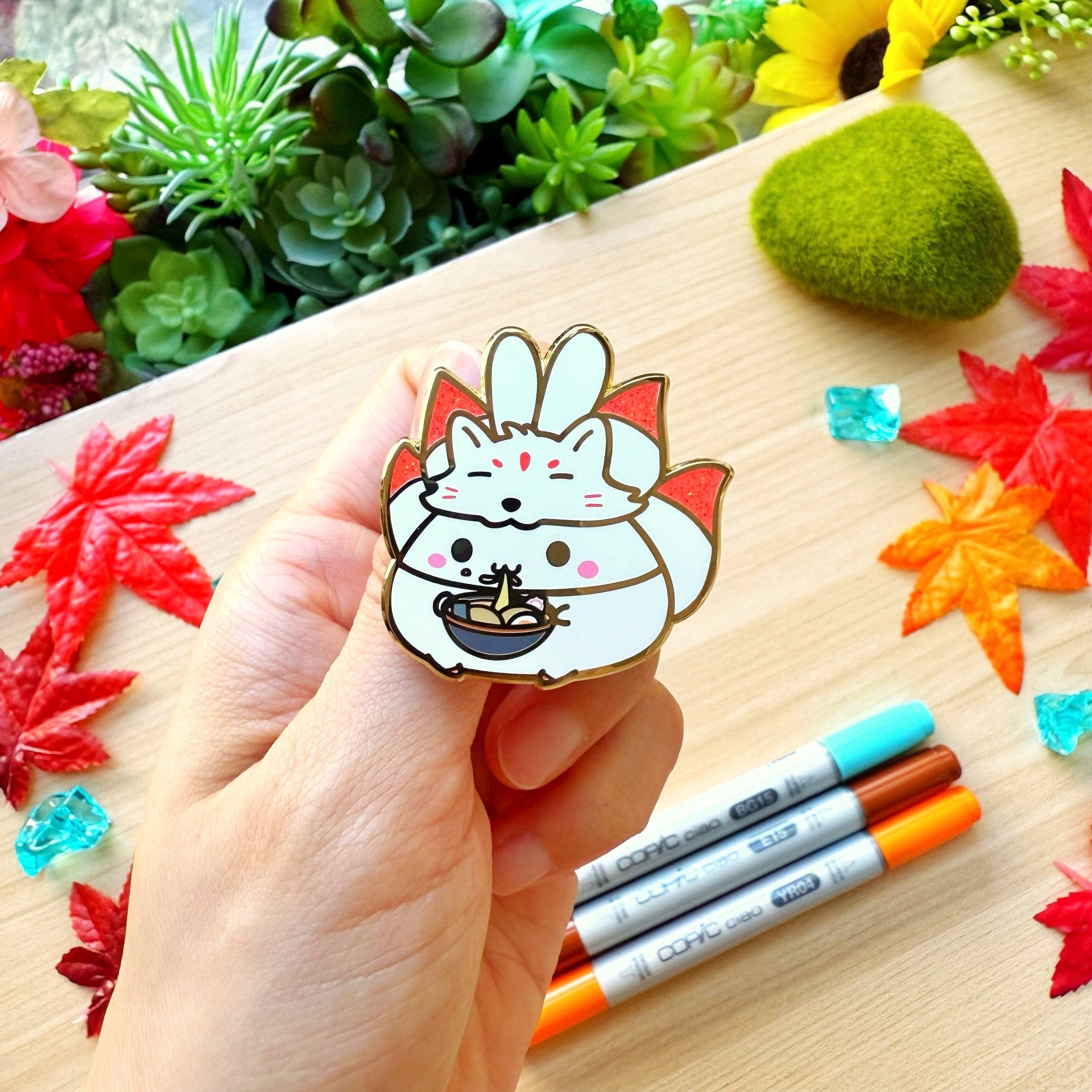 Enamel Pin - Kitsune Ramen - SumLilThings